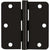 Cosmas Matte Black Door Hinge 3.5" with 1/4" Radius Corners