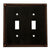 Cosmas 44031-ORB Oil Rubbed Bronze Double Toggle Switchplate Cover - Cosmas