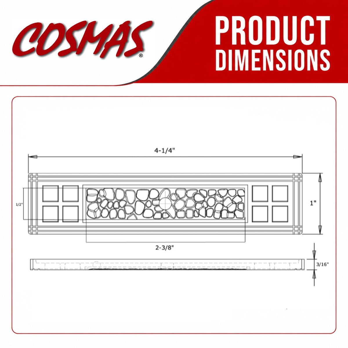 Cosmas 10552SN Satin Nickel Zinc Cabinet Knob Backplate