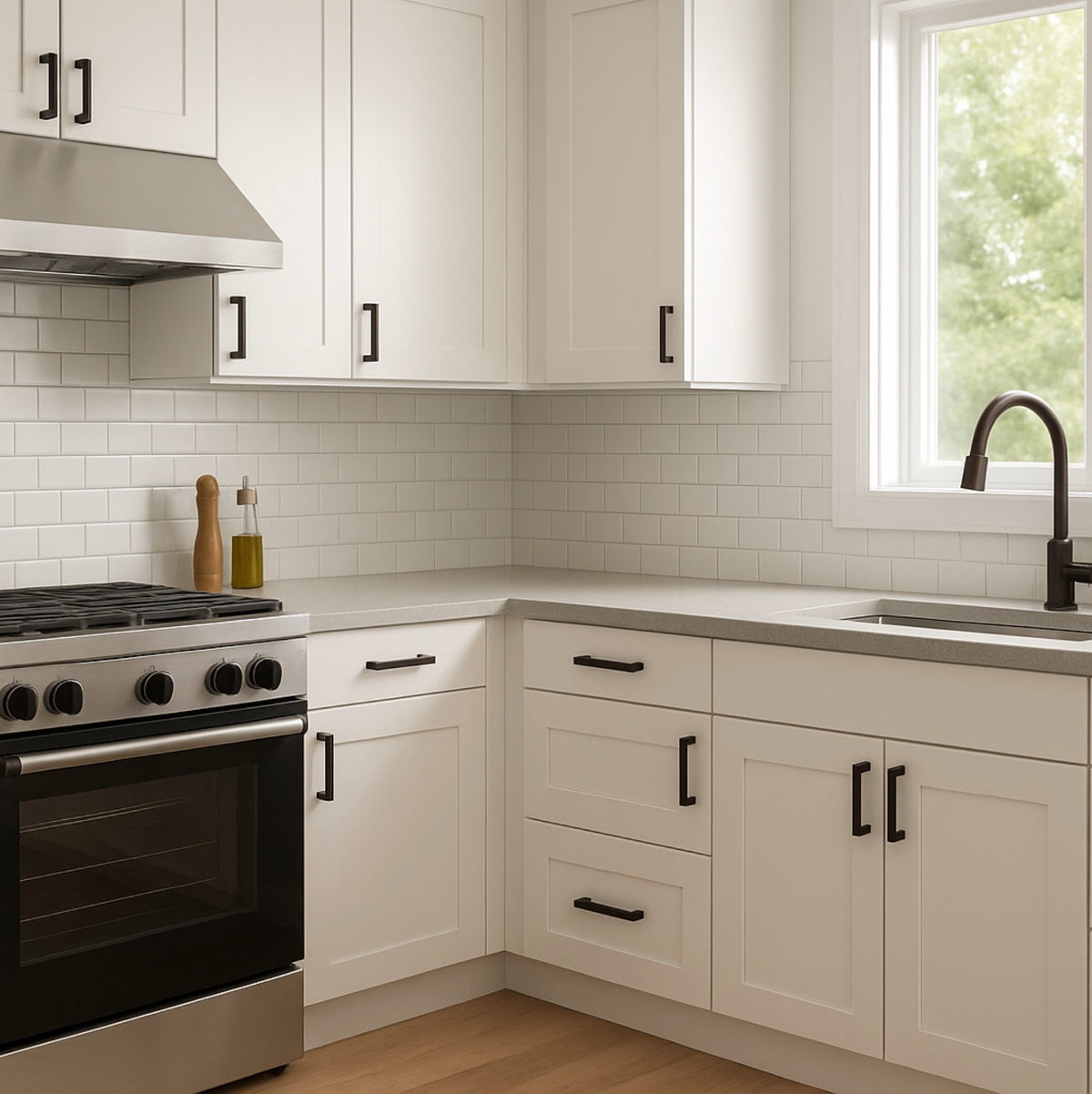 Cosmas 14777-160FB Flat Black Modern Contemporary Cabinet Pull