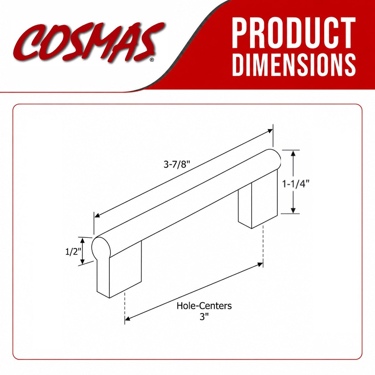 Cosmas 377-030SN Satin Nickel Contemporary Style Bar Pull