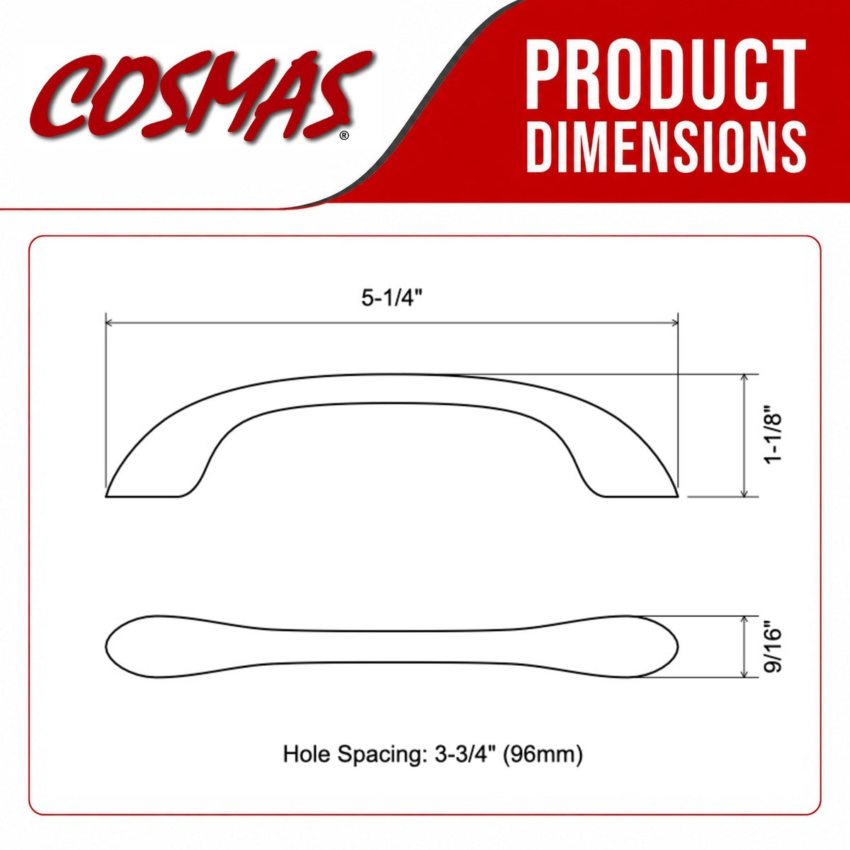 Cosmas 4003GC Gold Champagne Arch Cabinet Pull
