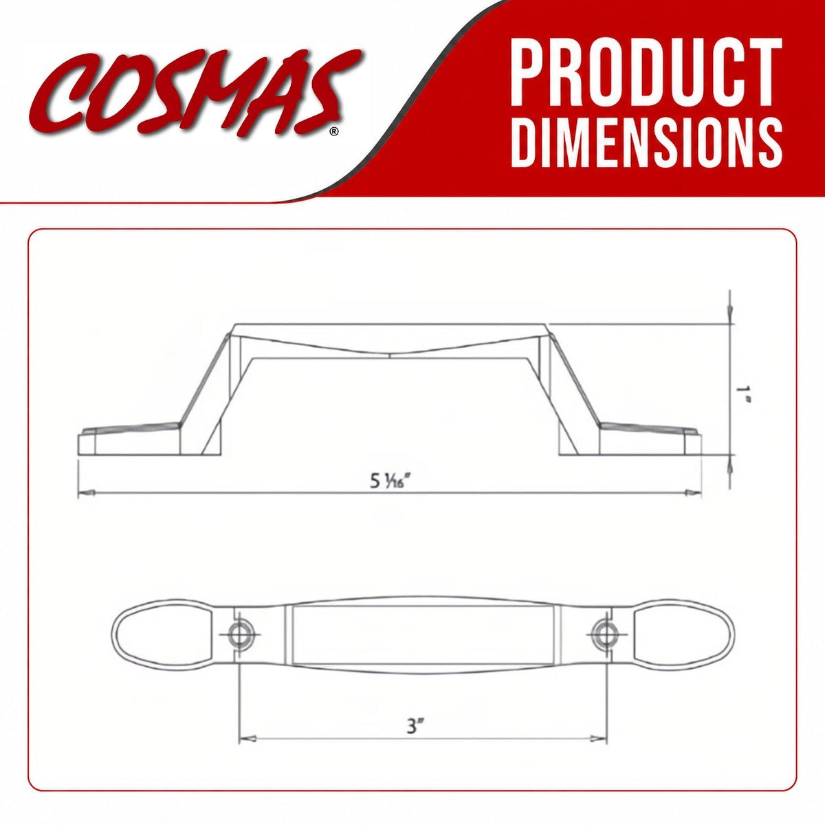 Cosmas 4007CH Polished Chrome Cabinet Pull