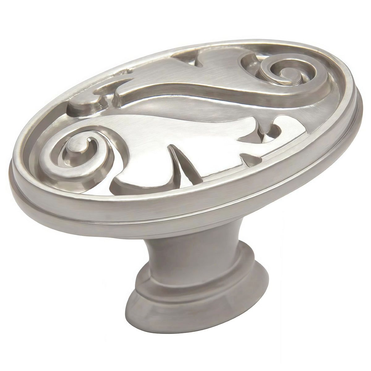 Cosmas 4297SN Satin Nickel Floral Cabinet Knob
