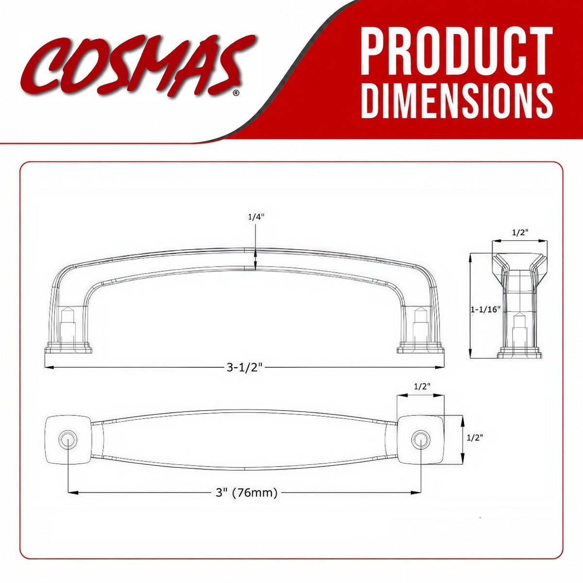Cosmas 4389GC Gold Champagne Cabinet Pull