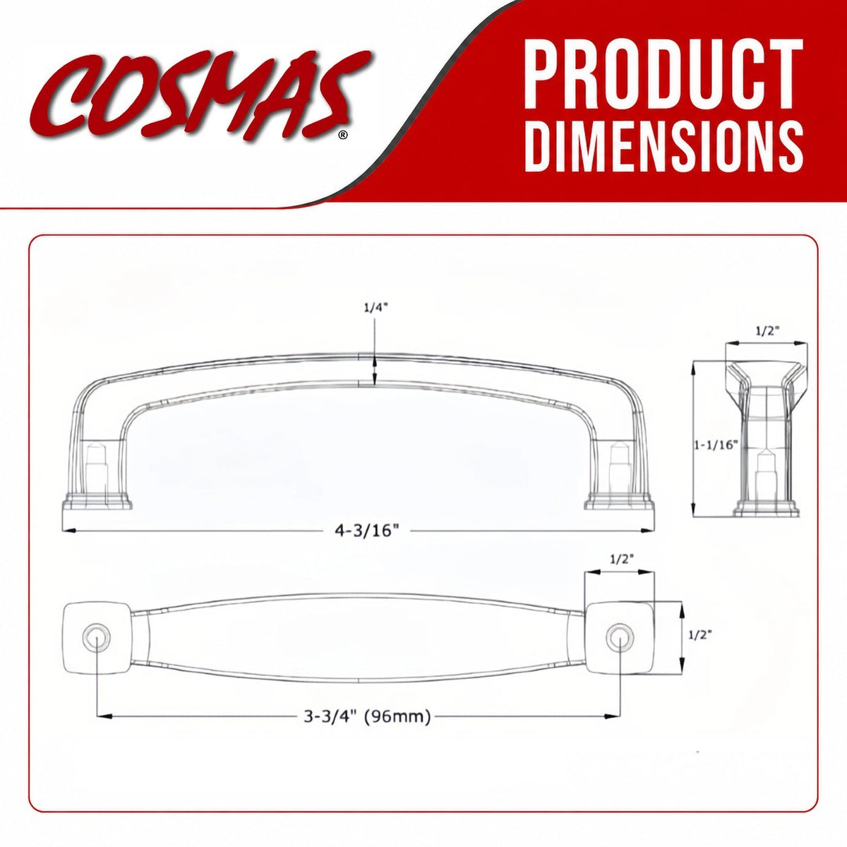 Cosmas 4392GC Gold Champagne Cabinet Pull