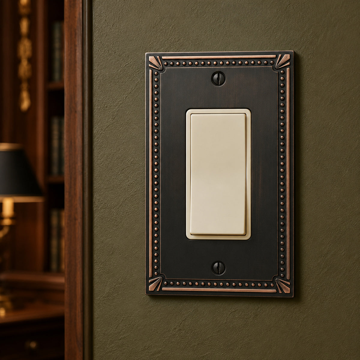 Cosmas 44000-ORB Oil Rubbed Bronze Single GFCI / Decora Wall Plate