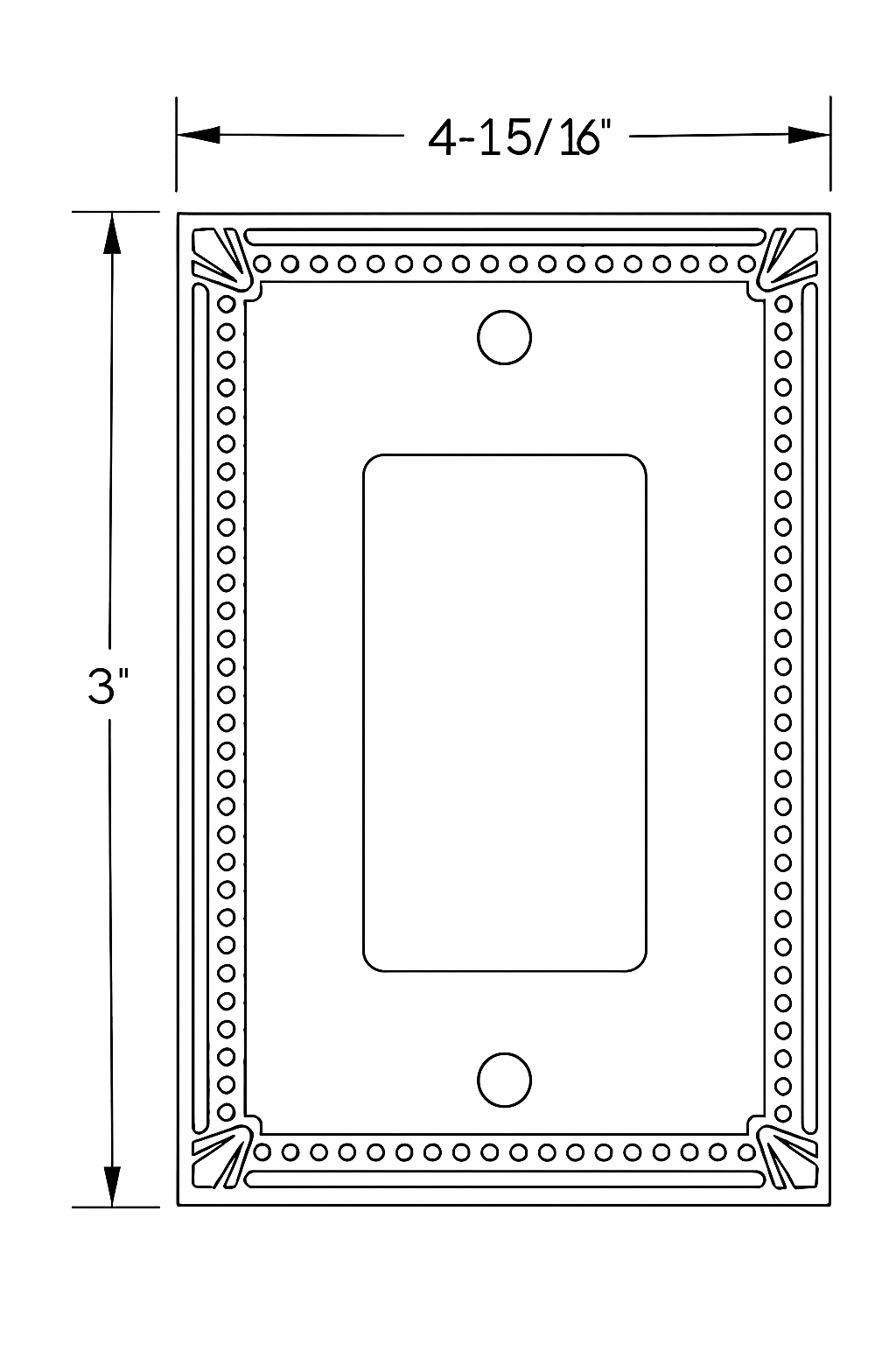 Cosmas 44000-SN Satin Nickel Single GFCI / Decora Wall Plate