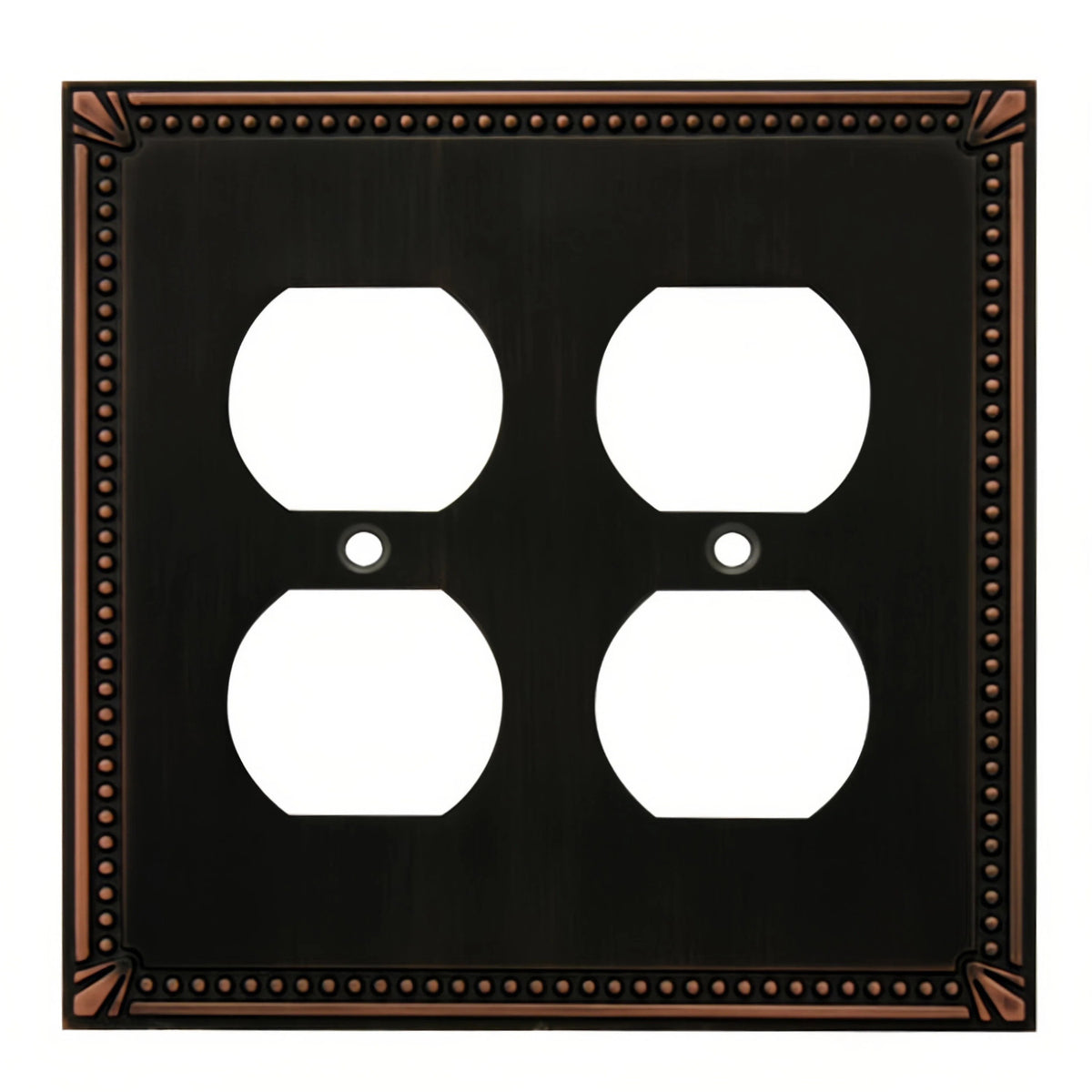 Cosmas 44013-ORB Oil Rubbed Bronze Double Duplex Outlet Wall Plate