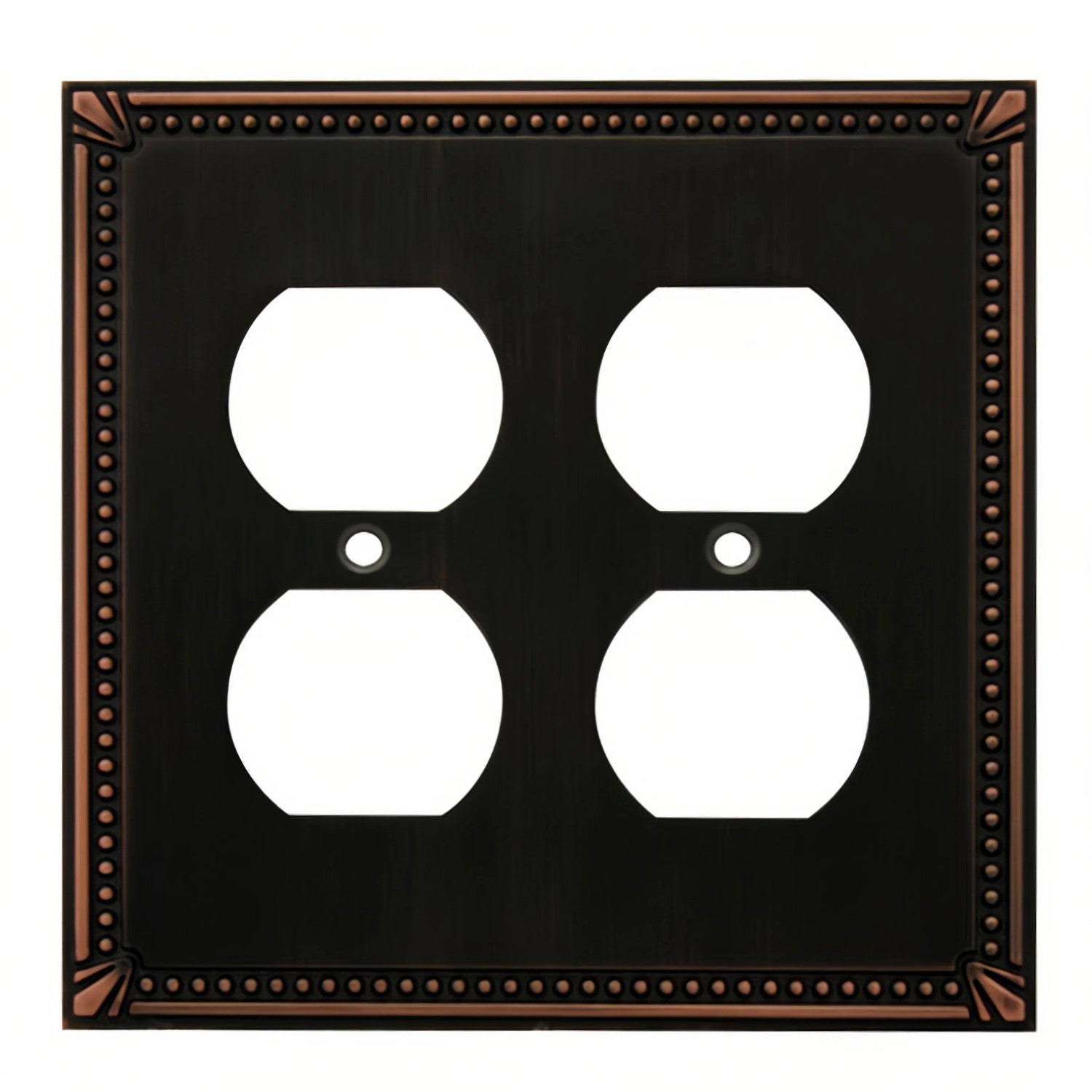 Cosmas 44013-ORB Oil Rubbed Bronze Double Duplex Outlet Wall Plate