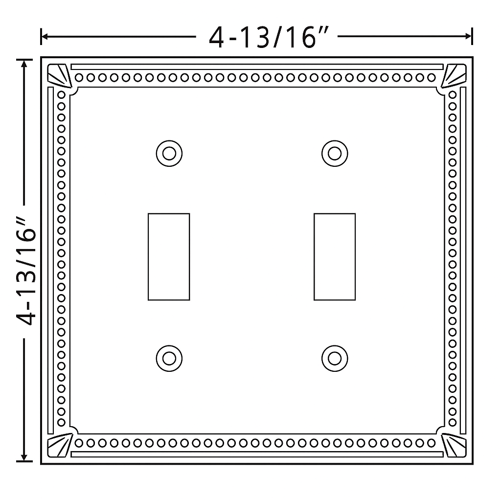 Cosmas 44031-SN Satin Nickel Double Toggle Switchplate Cover
