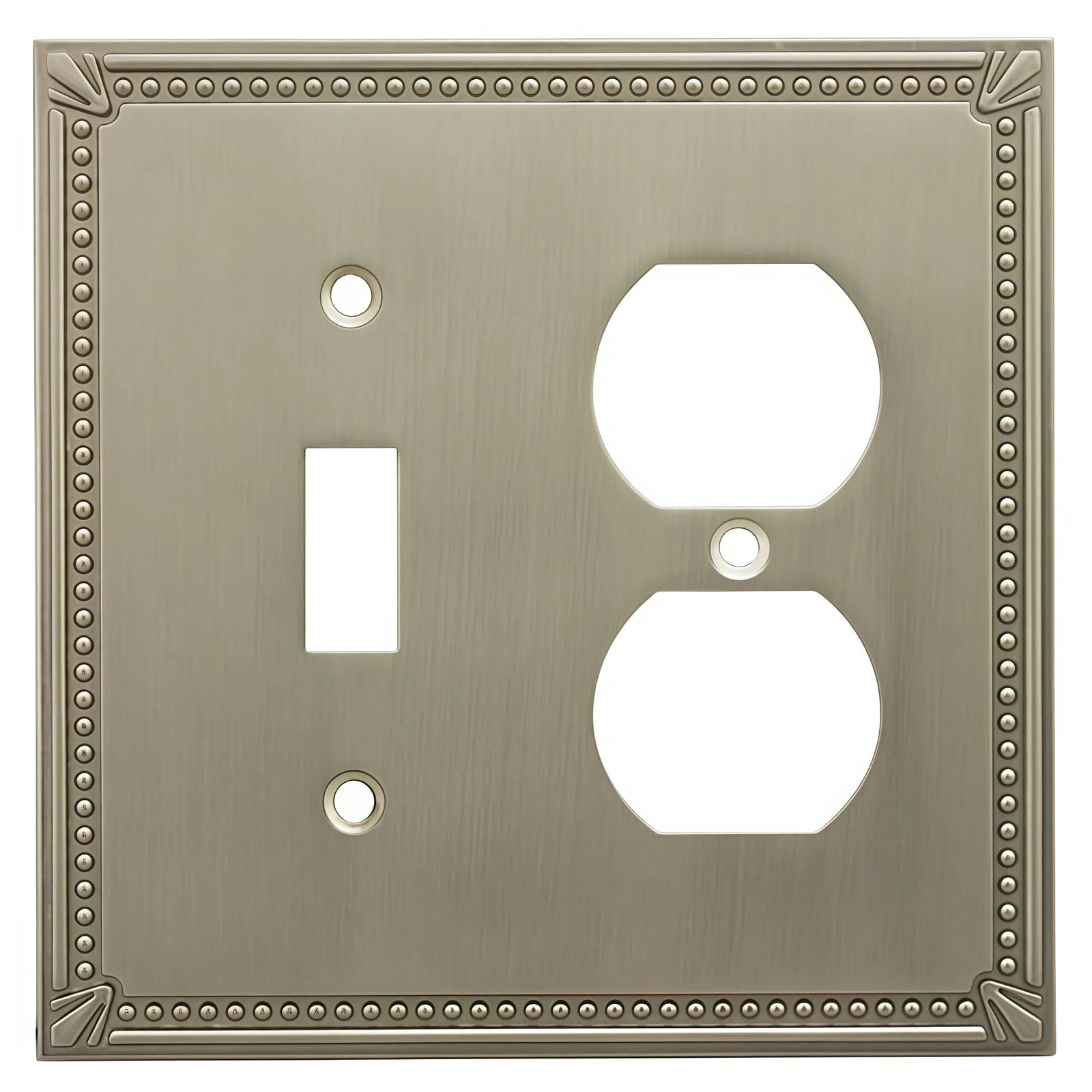 Cosmas 44059-SN Satin Nickel Single Toggle / Duplex Combo