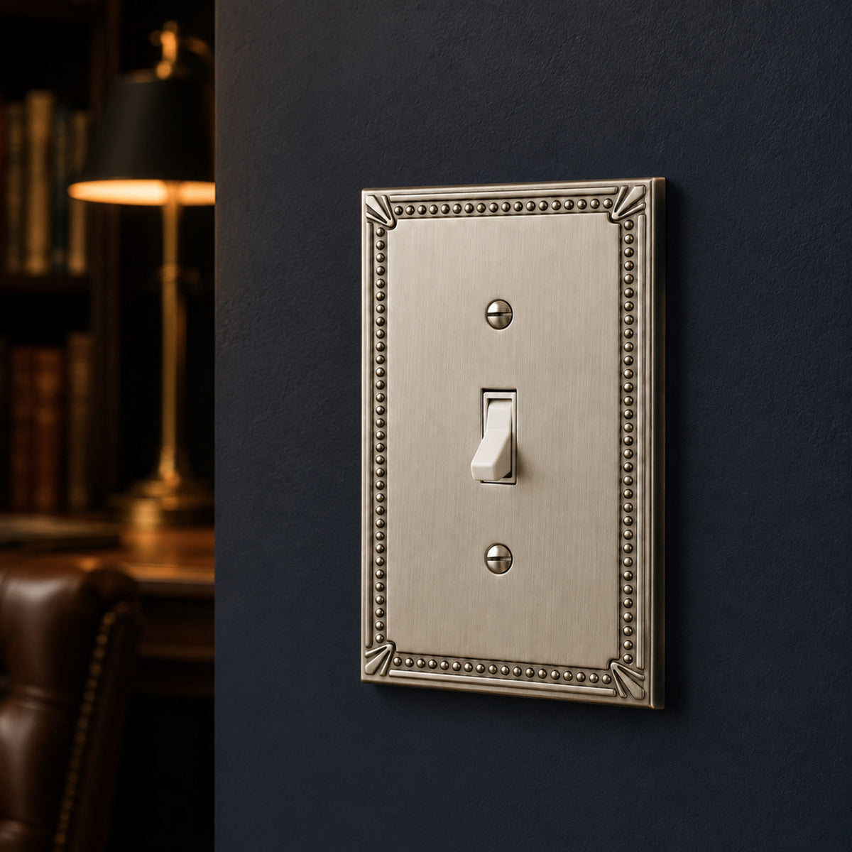 Cosmas 44055-SN Satin Nickel Single Toggle Switchplate Cover