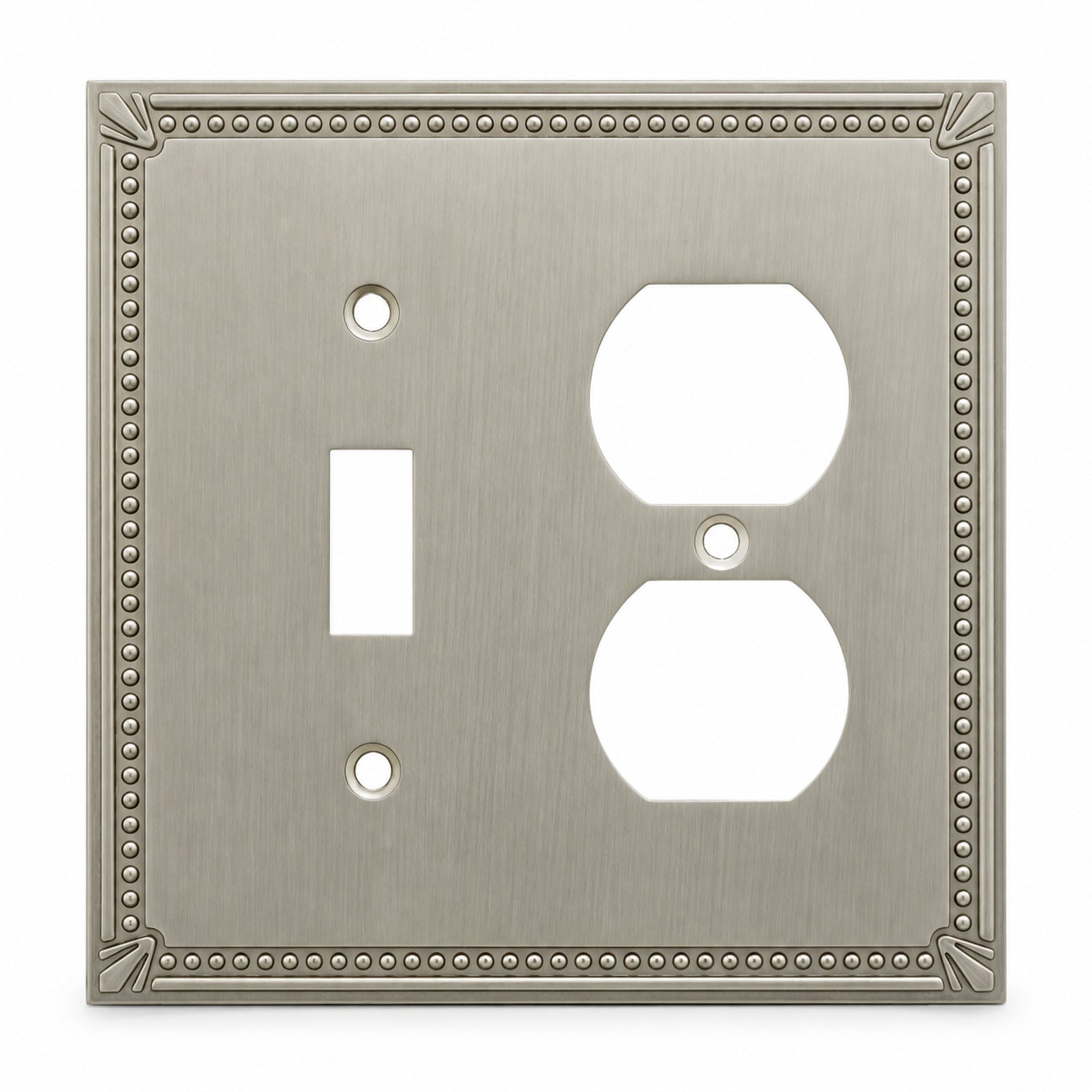 Cosmas 44059-SN Satin Nickel Single Toggle / Duplex Combo