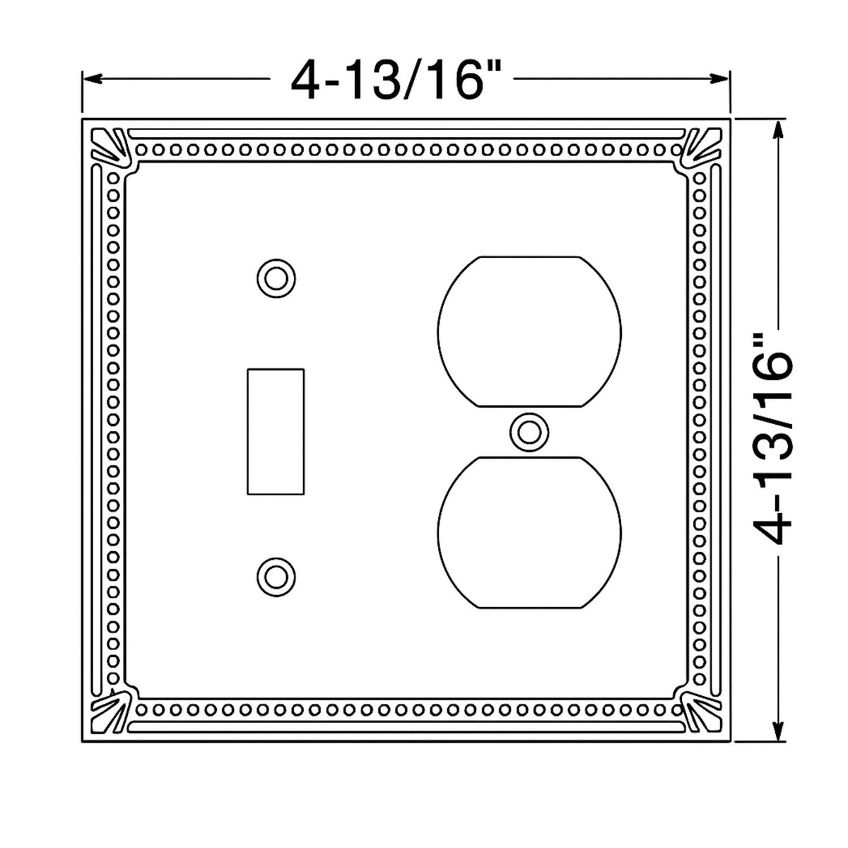 Cosmas 44059-SN Satin Nickel Single Toggle / Duplex Combo