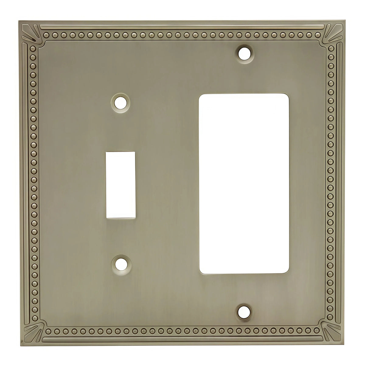 Cosmas 44072-SN Satin Nickel Single Toggle / GFCI Decora Combo