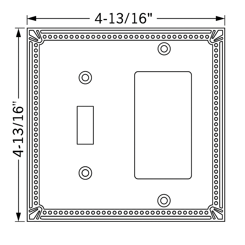 Cosmas 44072-SN Satin Nickel Single Toggle / GFCI Decora Combo