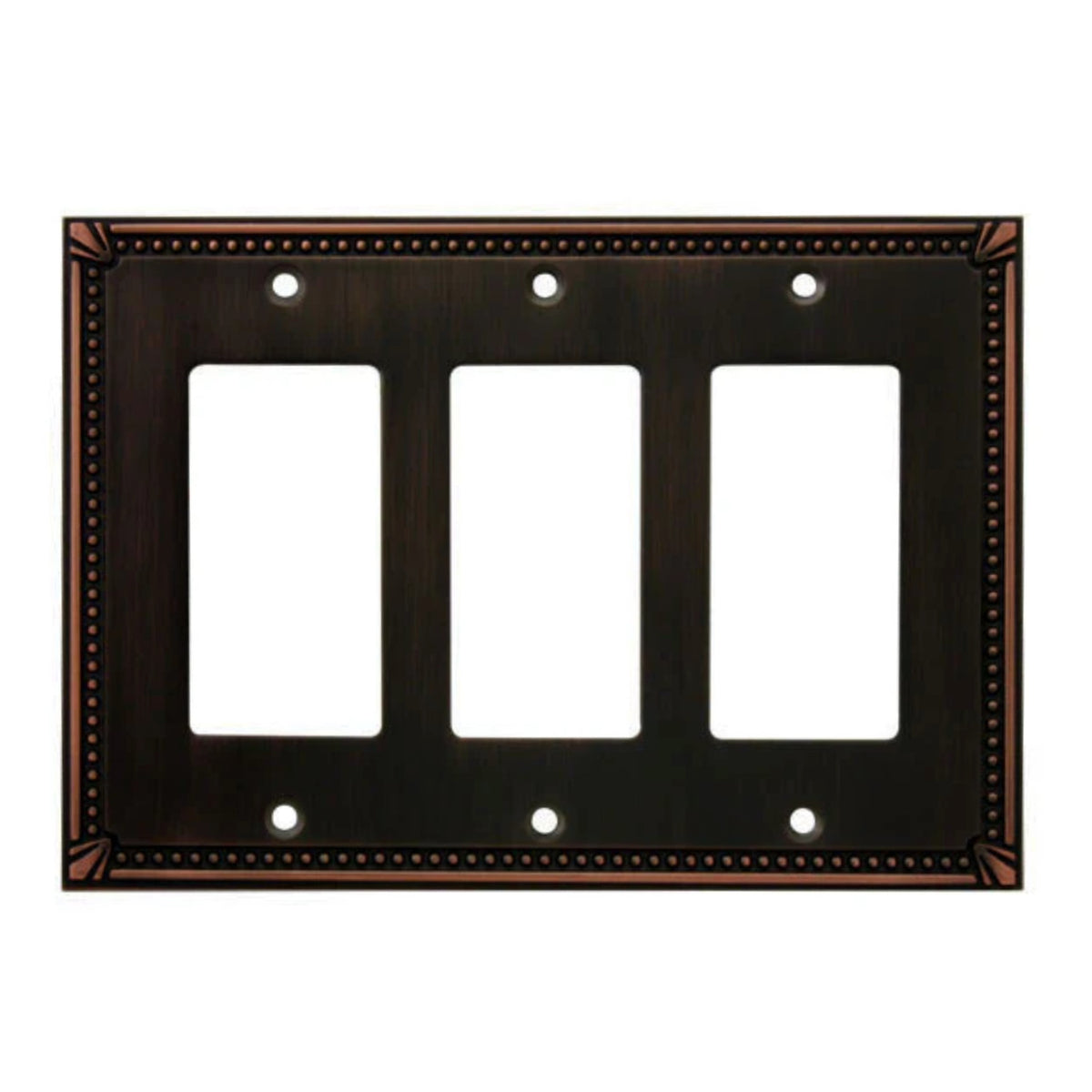 Cosmas 44095-ORB Oil Rubbed Bronze Triple GFCI / Decora Wall Plate