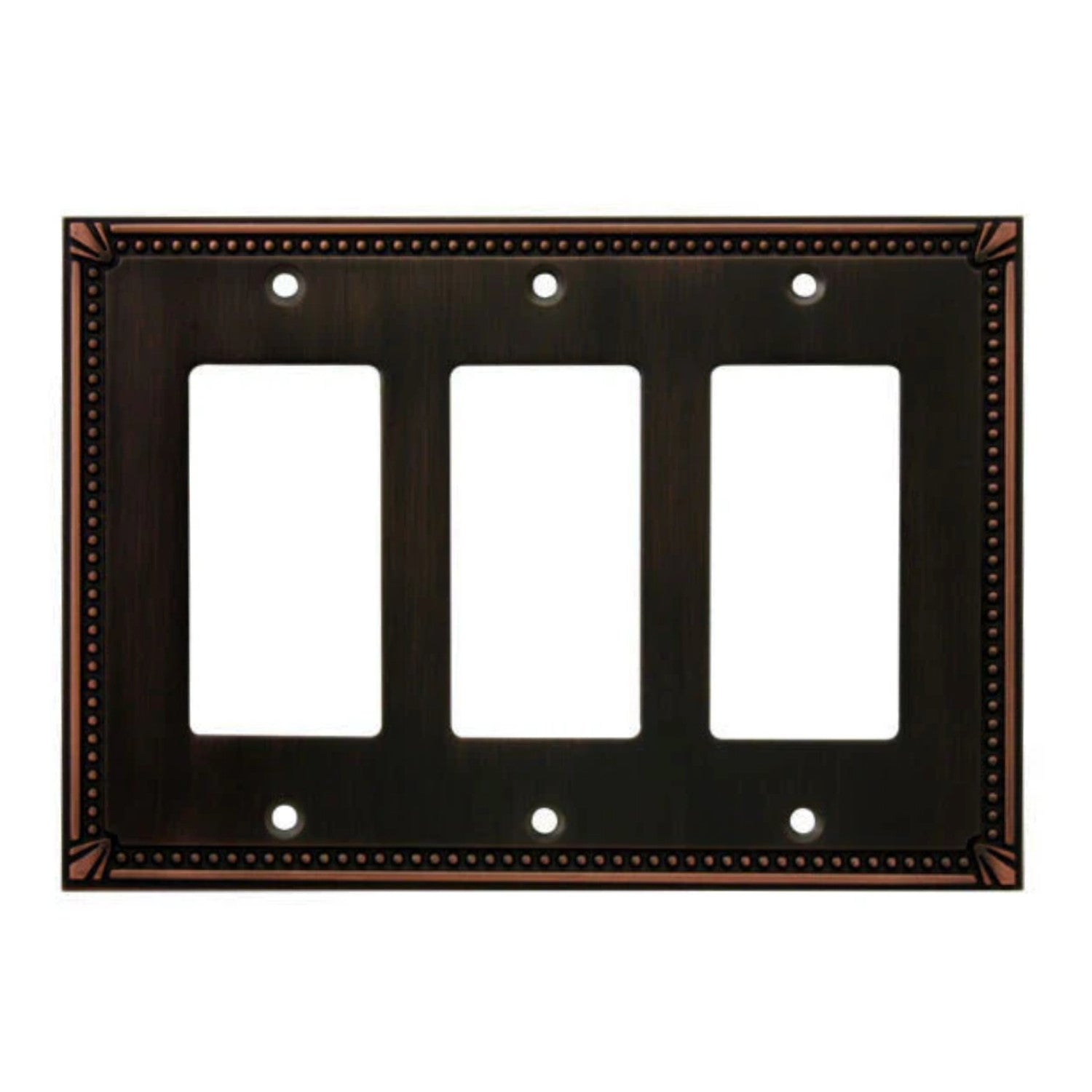 Cosmas 44095-ORB Oil Rubbed Bronze Triple GFCI / Decora Wall Plate