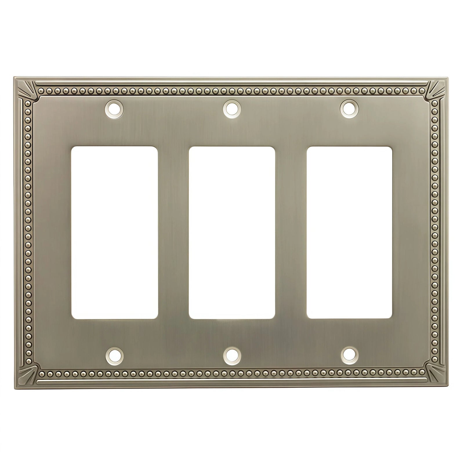 Cosmas 44095-SN Satin Nickel Triple GFCI / Decora Wall Plate
