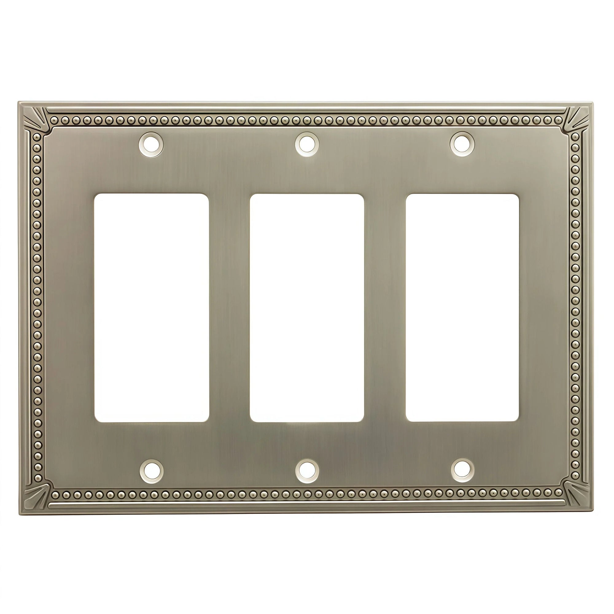 Cosmas 44095-SN Satin Nickel Triple GFCI / Decora Wall Plate