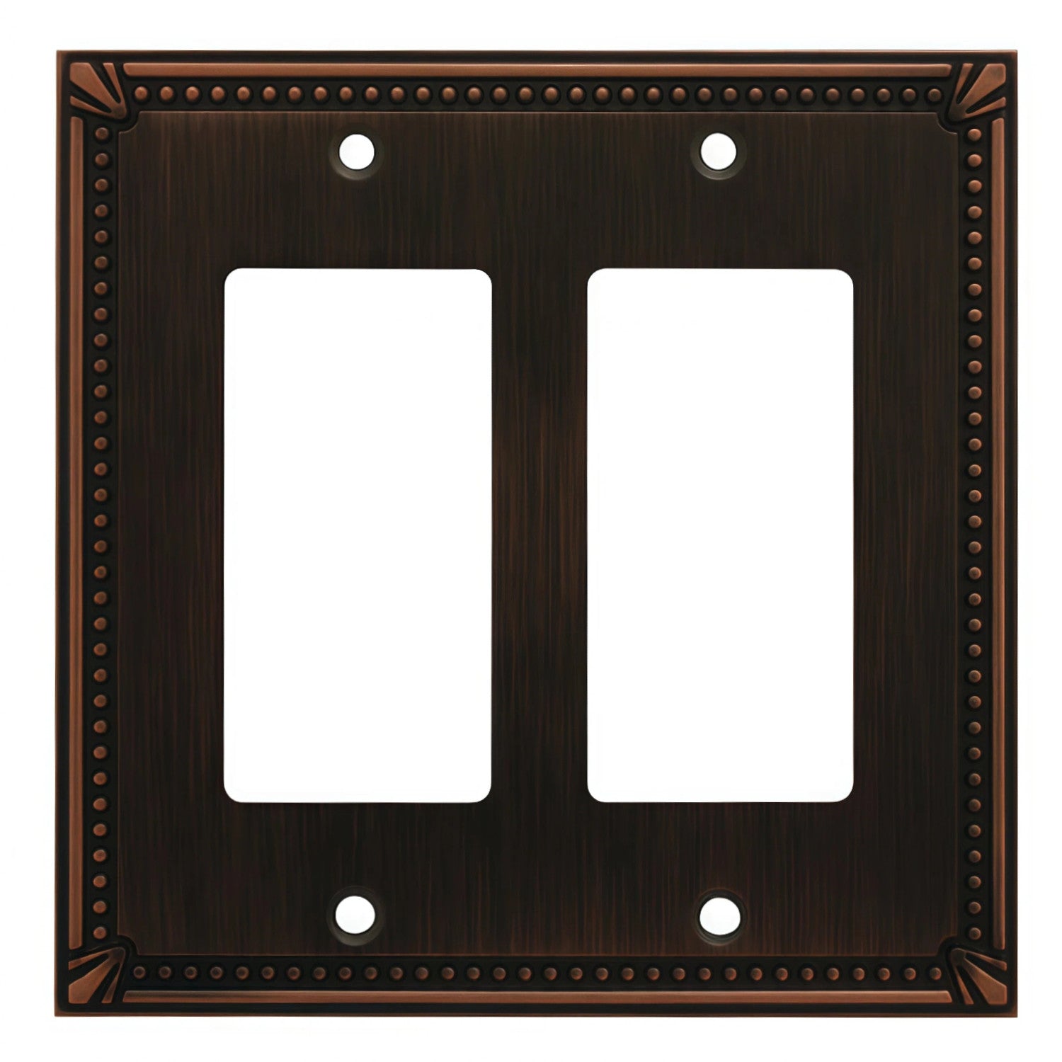 Cosmas 44098-ORB Oil Rubbed Bronze Double GFCI / Decora Wall Plate