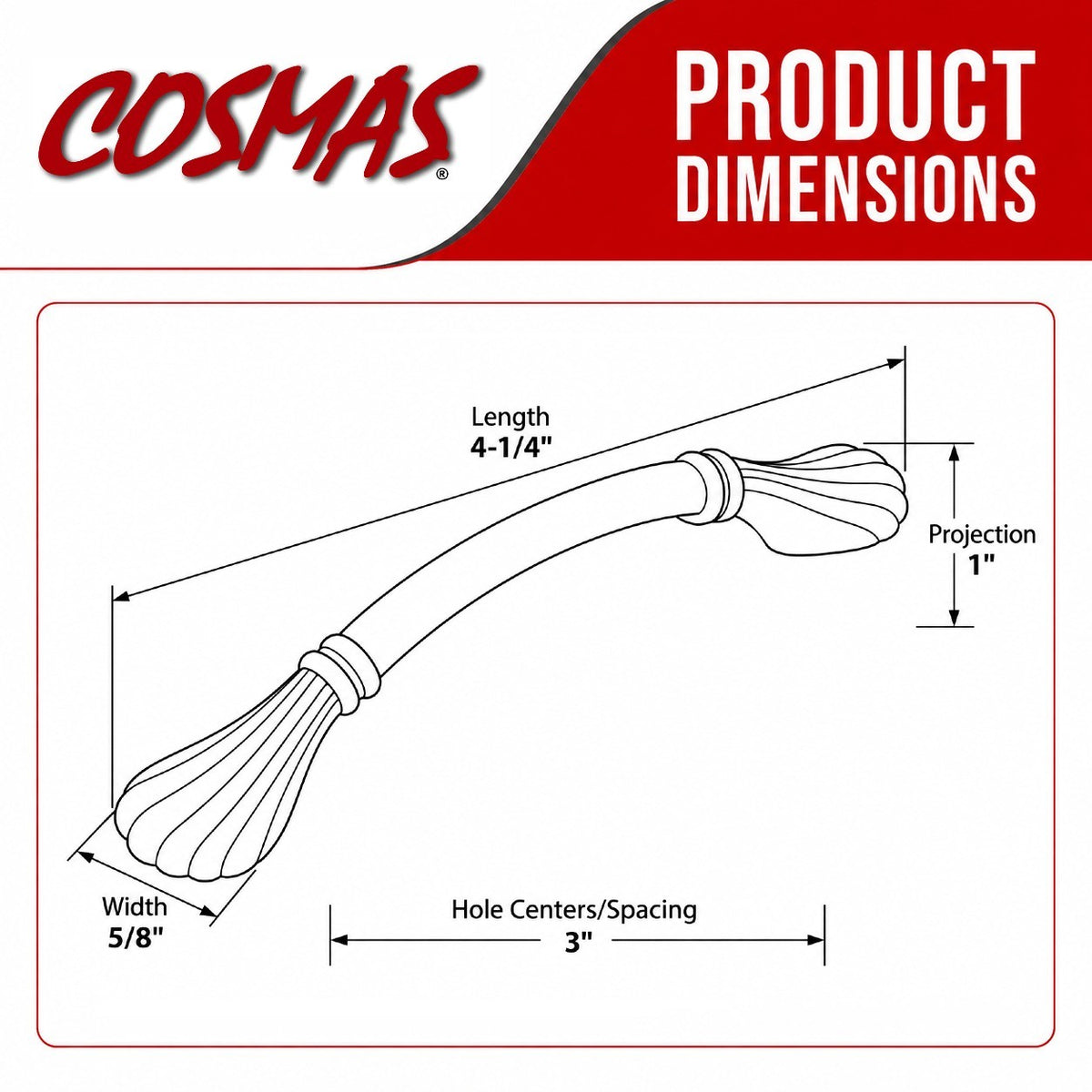Cosmas 4533ORB Oil Rubbed Bronze Cabinet Pull