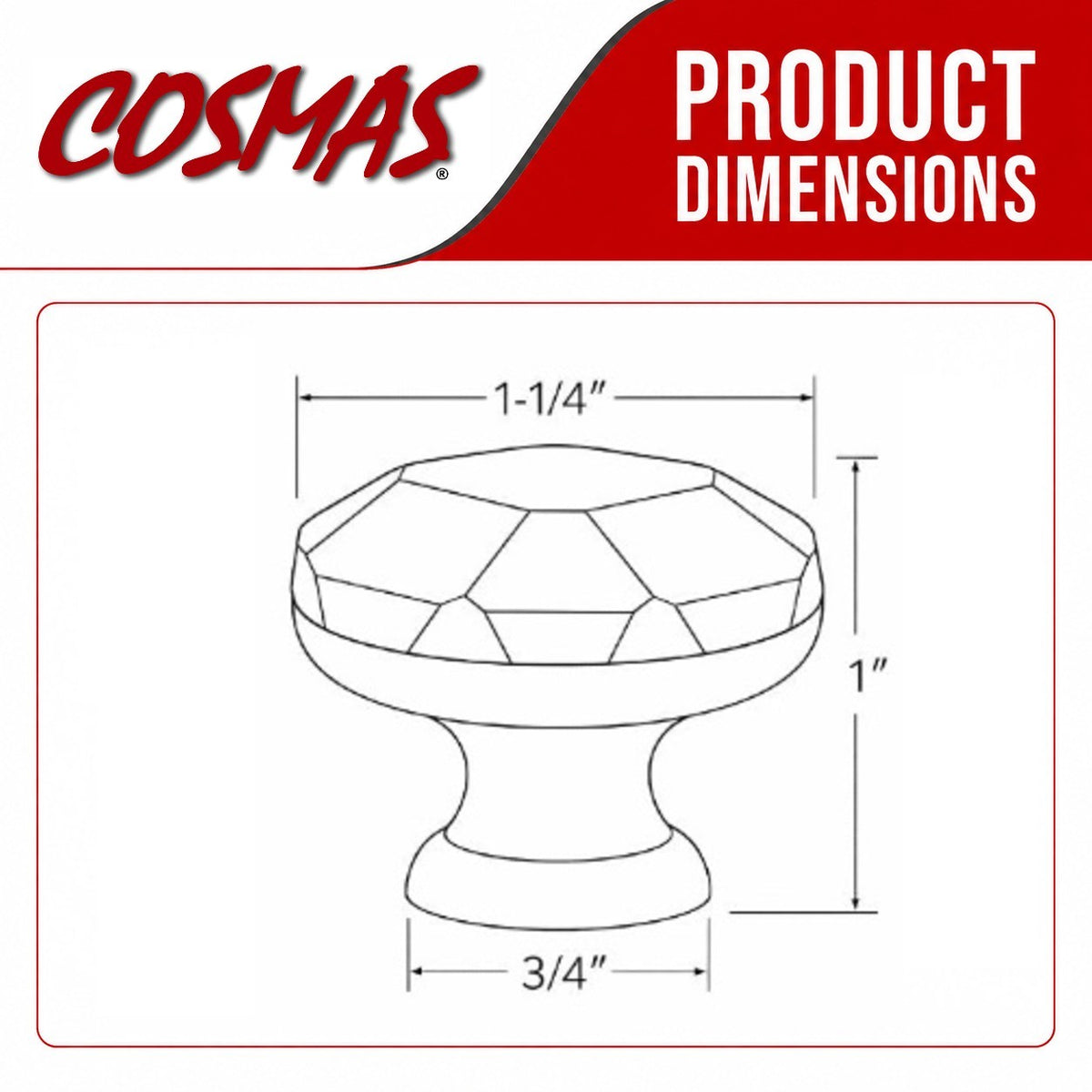 Cosmas 4562ORB Oil Rubbed Bronze Cabinet Knob