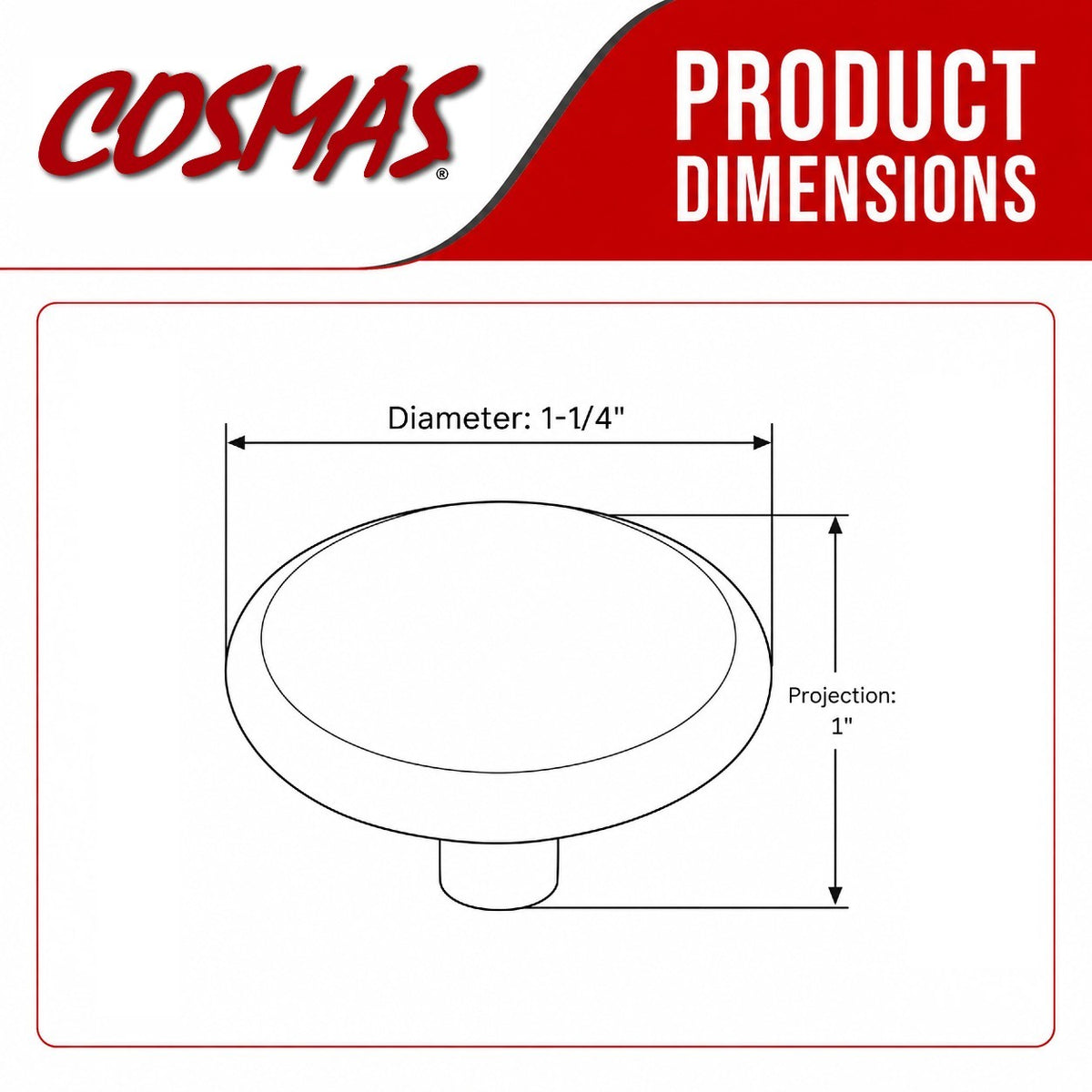 Cosmas 4617ORB Oil Rubbed Bronze Cabinet Knob