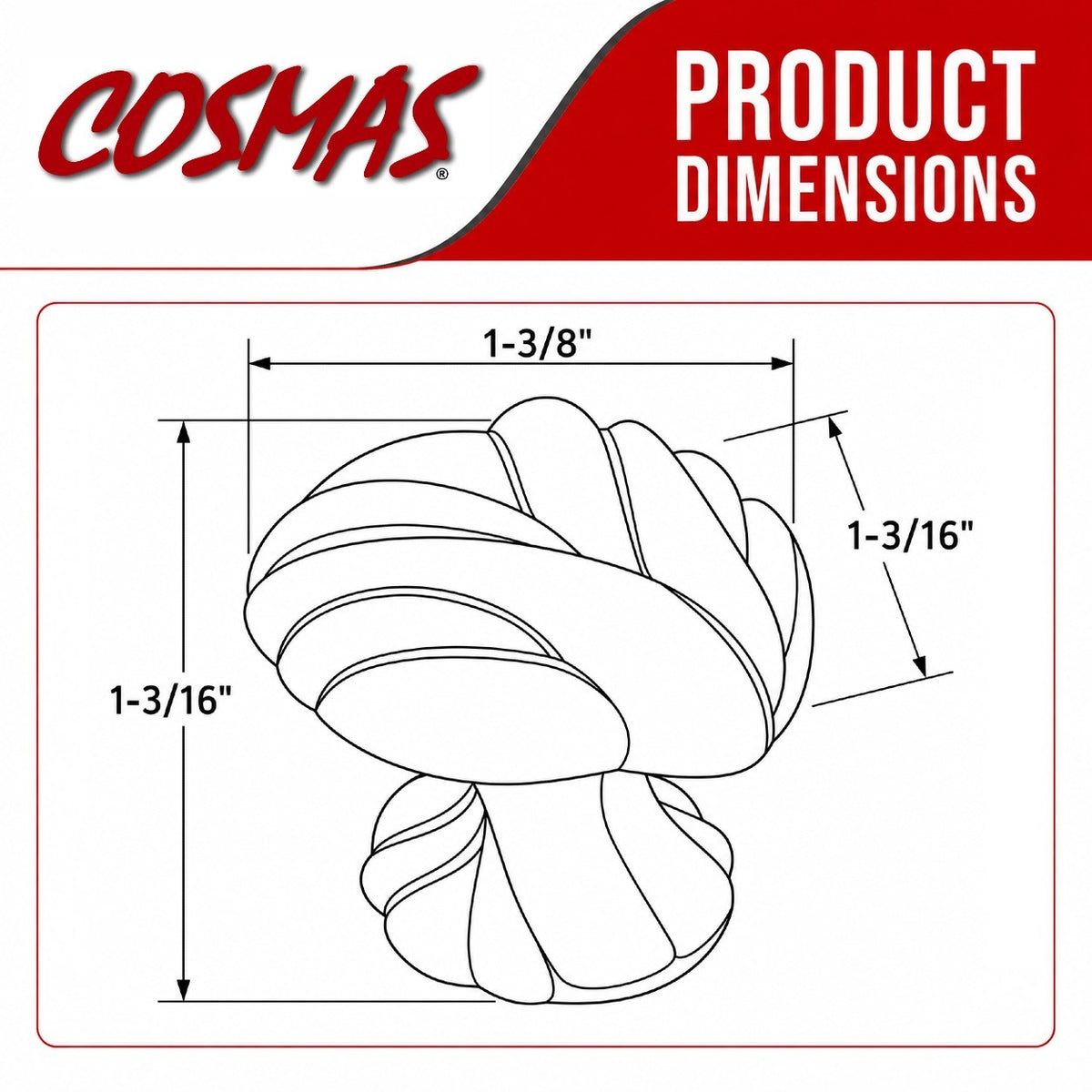 Cosmas 471ORB Oil Rubbed Bronze Cabinet Knob
