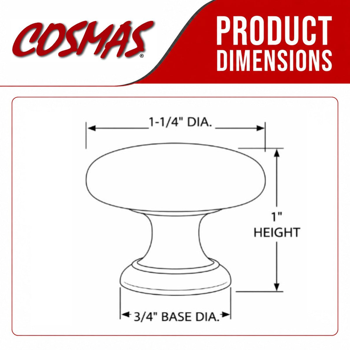 Cosmas 4950GC Gold Champagne Cabinet Knob