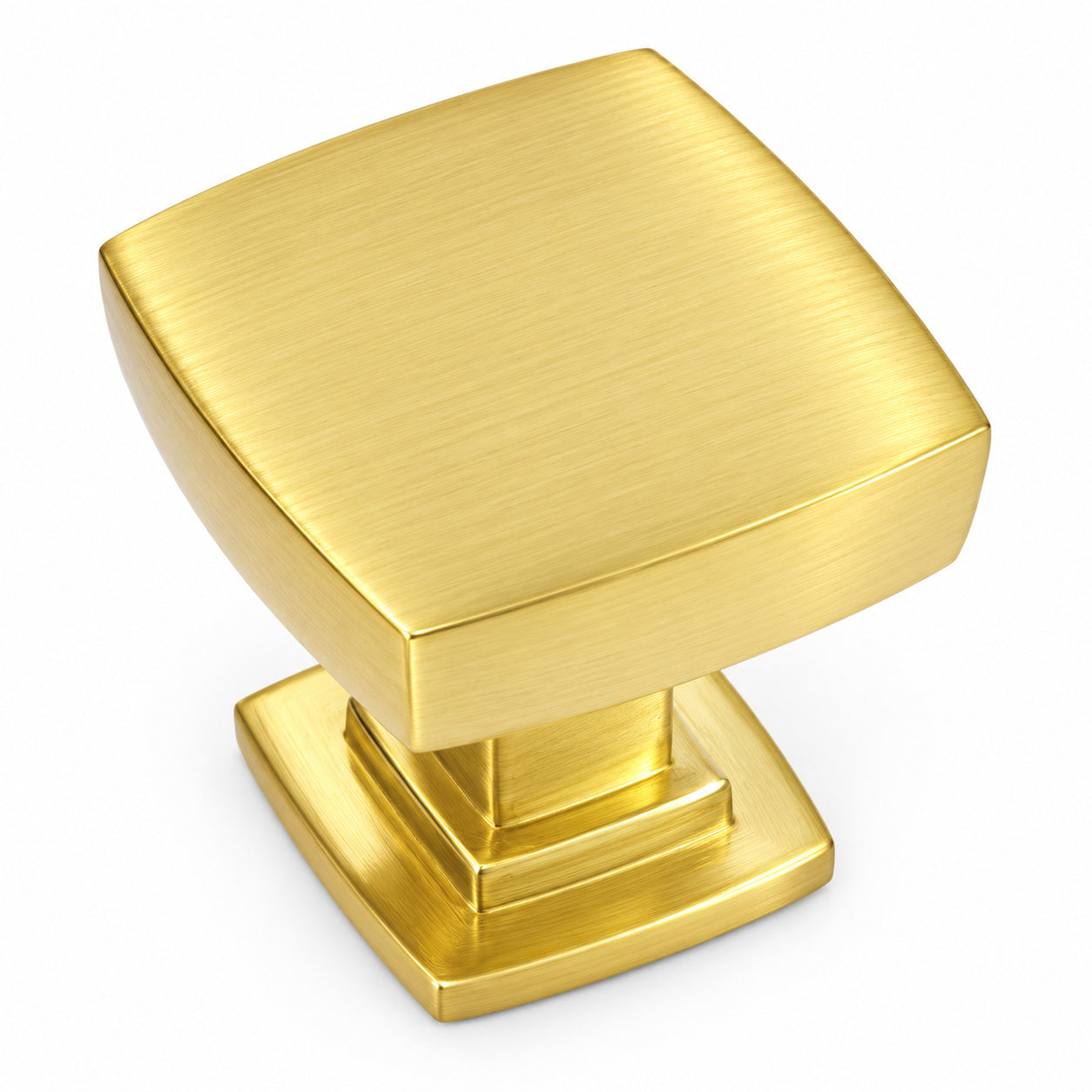 Cosmas 5232BB Brushed Brass Square Contemporary Cabinet Knob