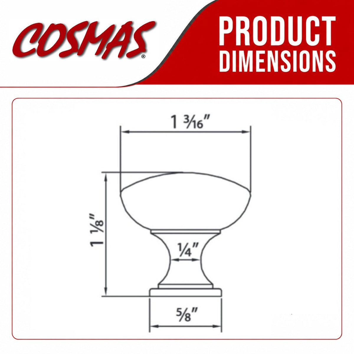 Cosmas 5305GC Gold Champagne Round Cabinet Knob