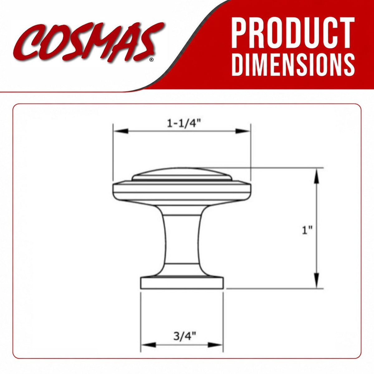 Cosmas 5560GC Gold Champagne Cabinet Knob