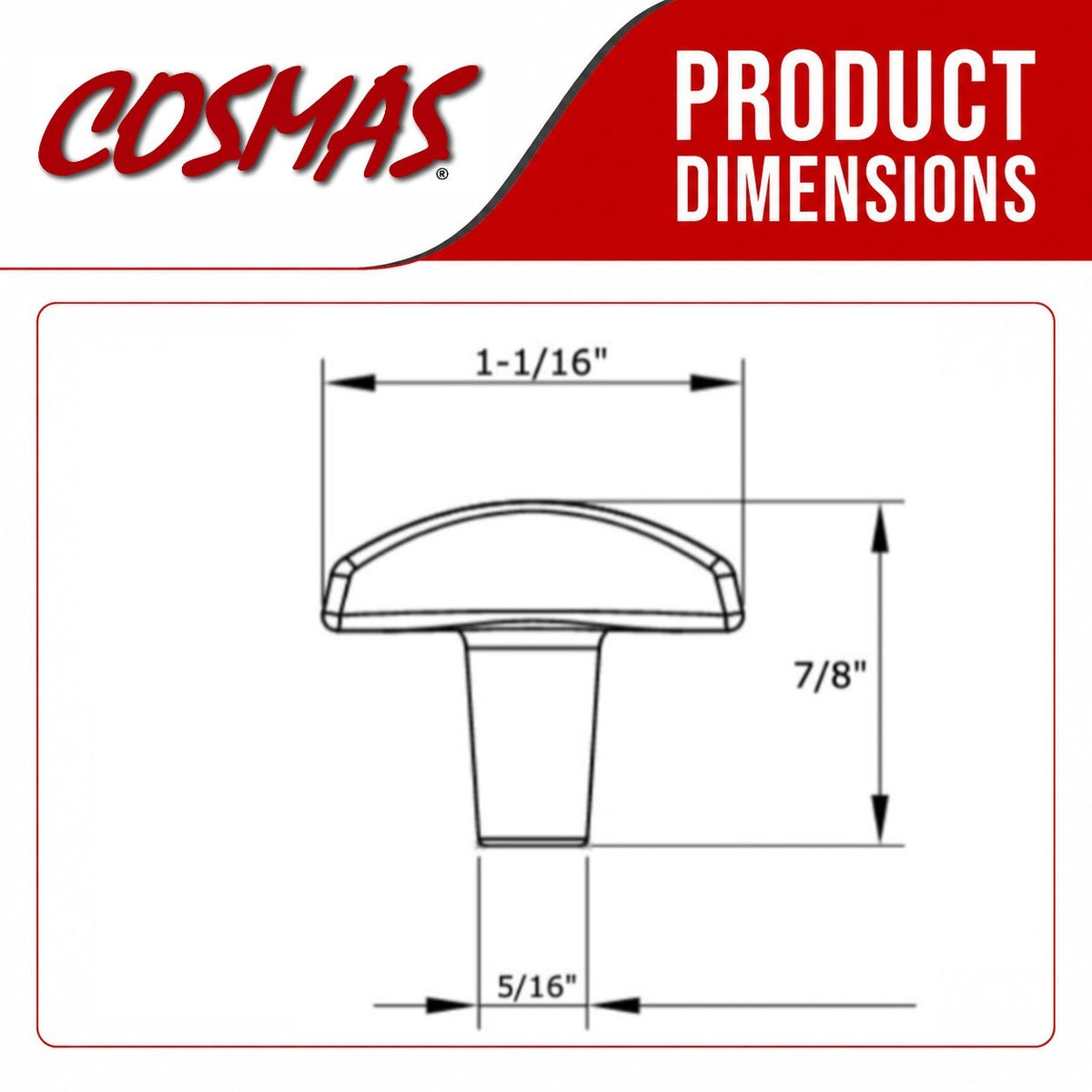 Cosmas 6262ORB Oil Rubbed Bronze Cabinet Knob