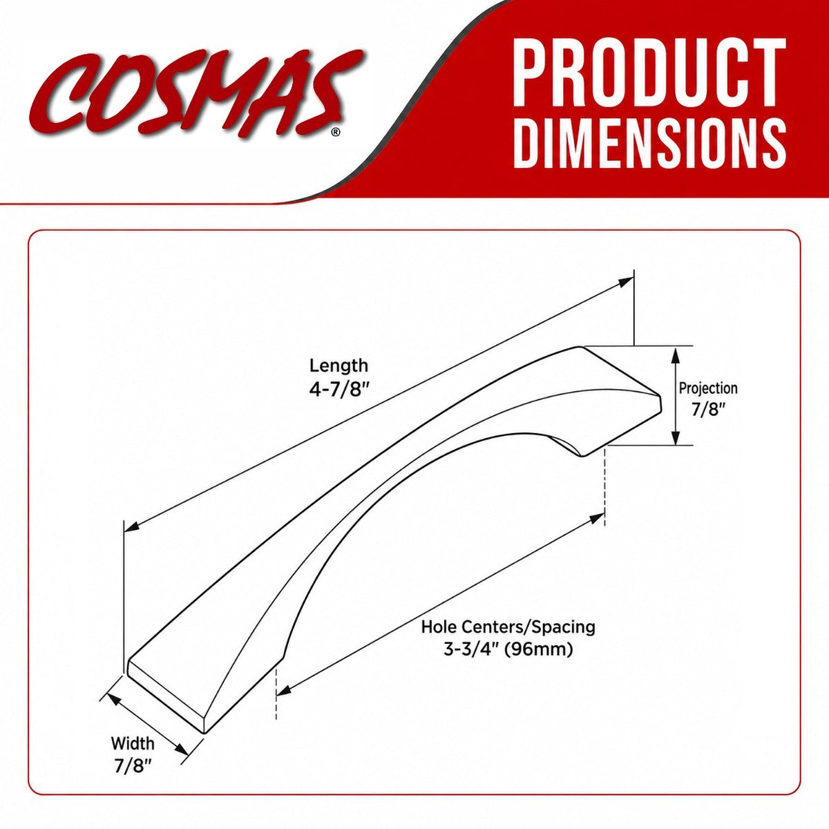 Cosmas 6263ORB Oil Rubbed Bronze Cabinet Pull