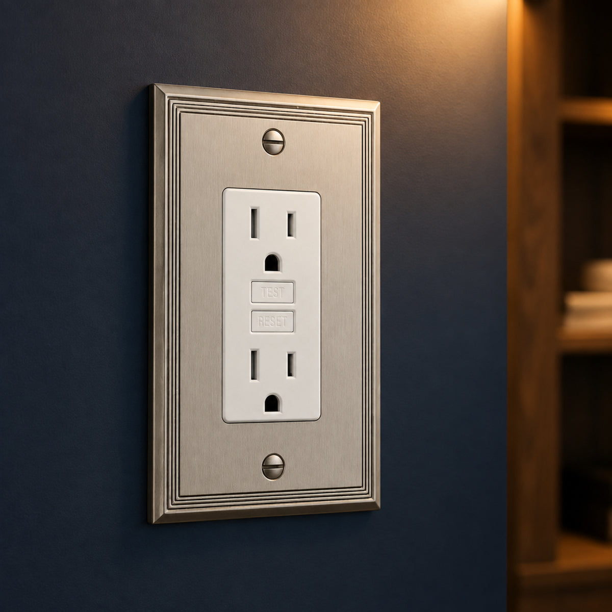 Cosmas 65000-SN Satin Nickel Single GFCI / Decora Wall Plate
