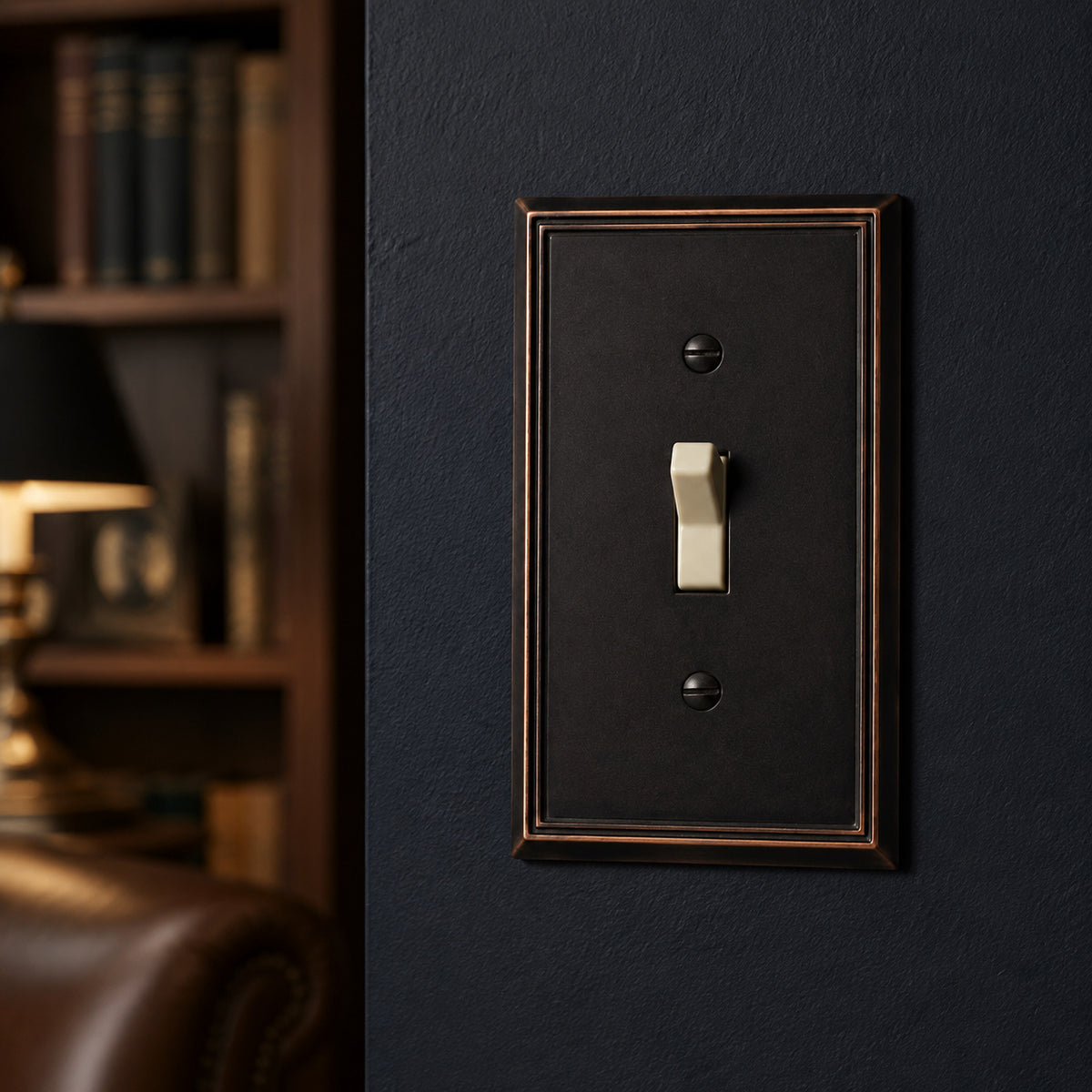 Cosmas 65003-ORB Oil Rubbed Bronze Single Toggle Switchplate Cover