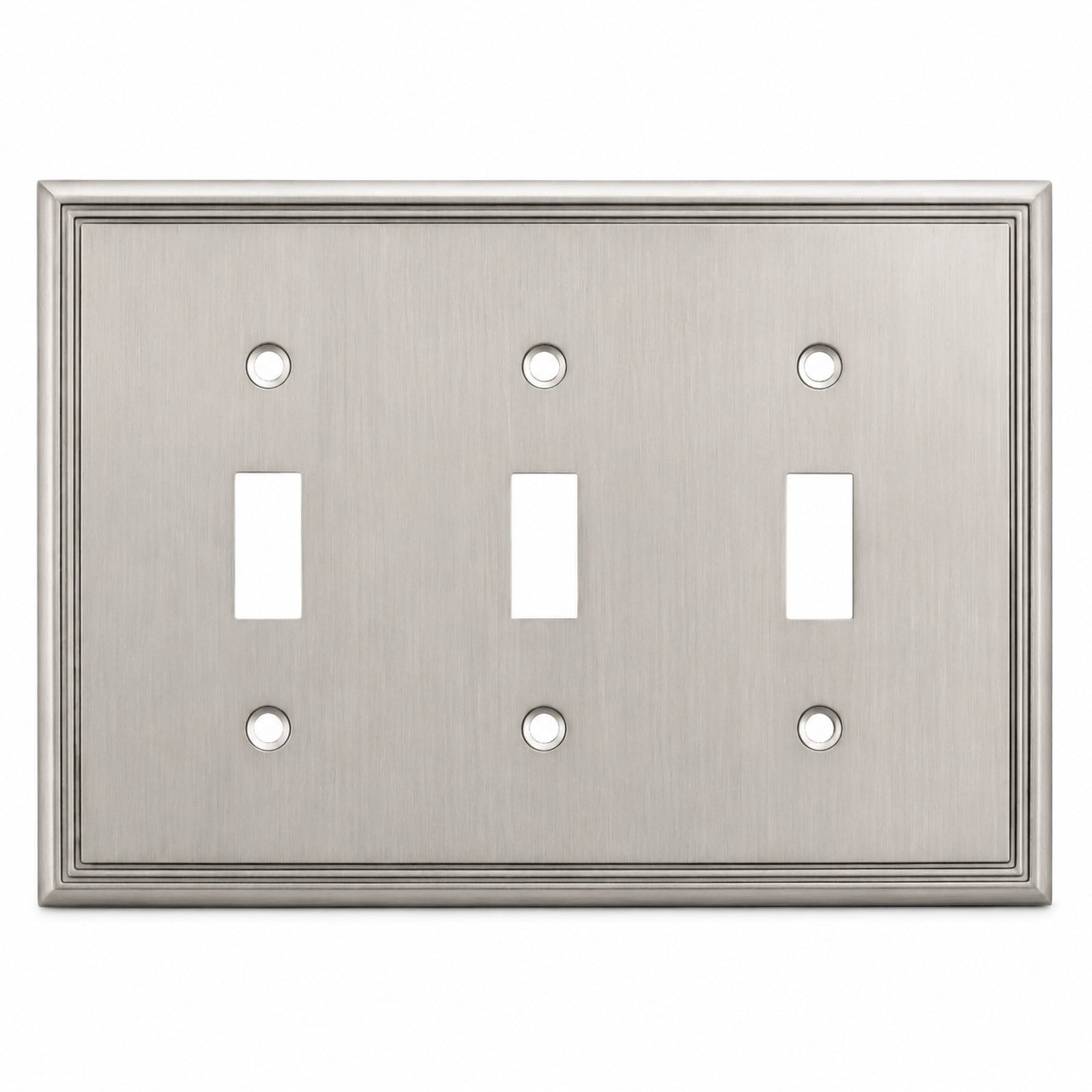 Cosmas 65005-SN Satin Nickel Triple Toggle Switchplate Cover