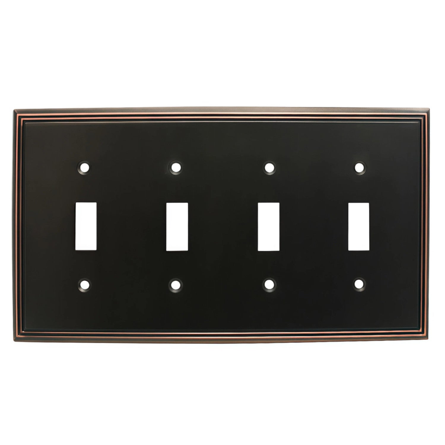 Cosmas 65006-ORB Oil Rubbed Bronze Quad Toggle Switchplate Cover
