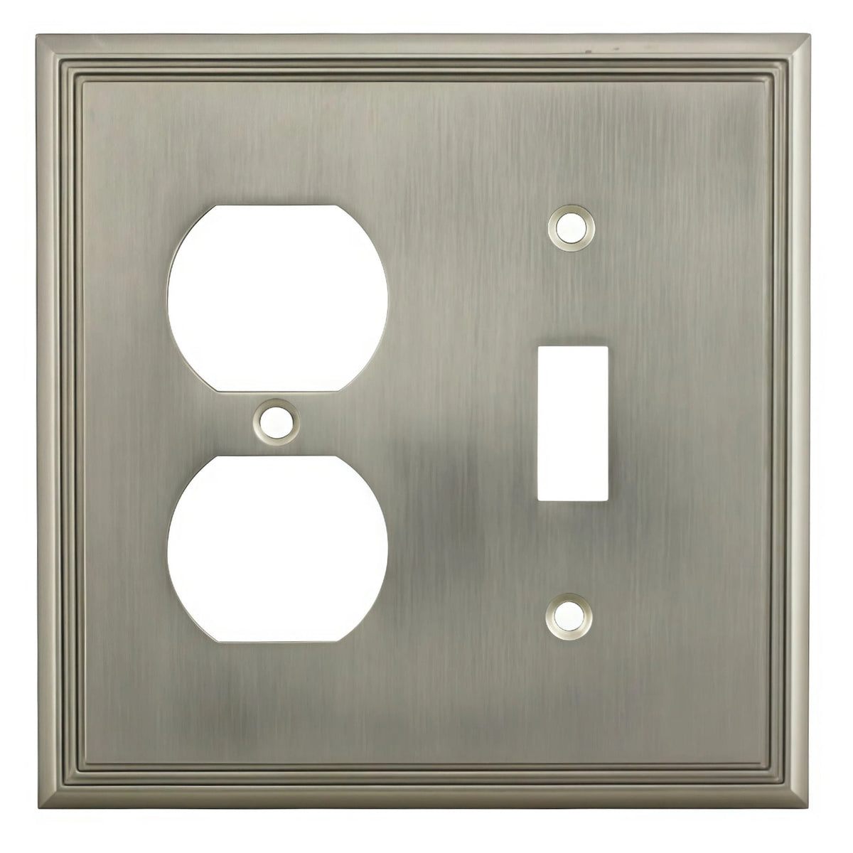 Cosmas 65022-SN Satin Nickel Single Toggle / Duplex Combo