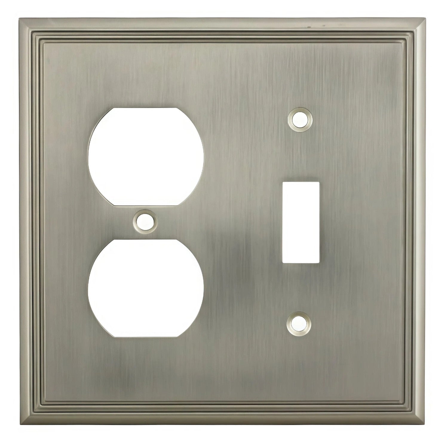 Cosmas 65022-SN Satin Nickel Single Toggle / Duplex Combo