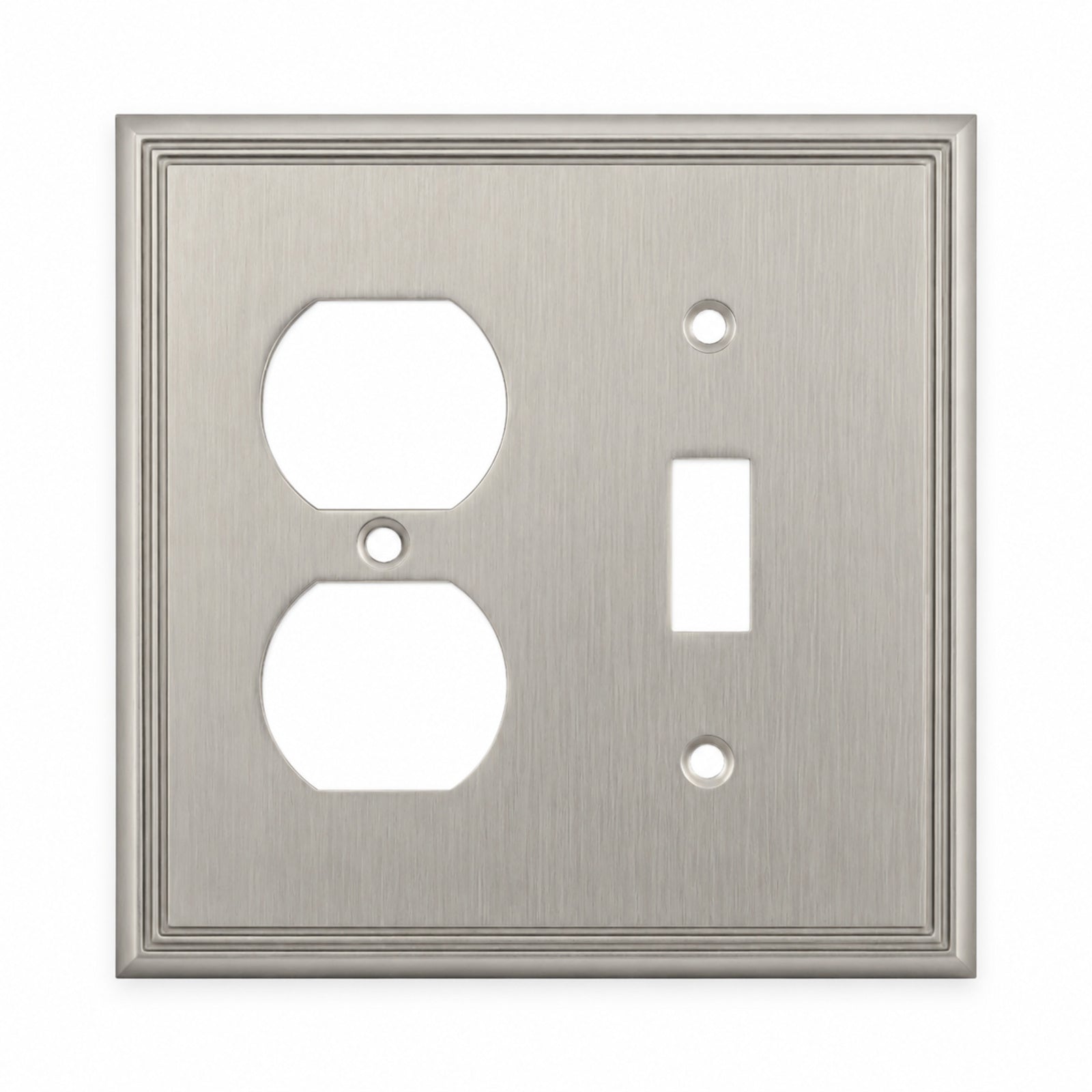 Cosmas 65022-SN Satin Nickel Single Toggle / Duplex Combo