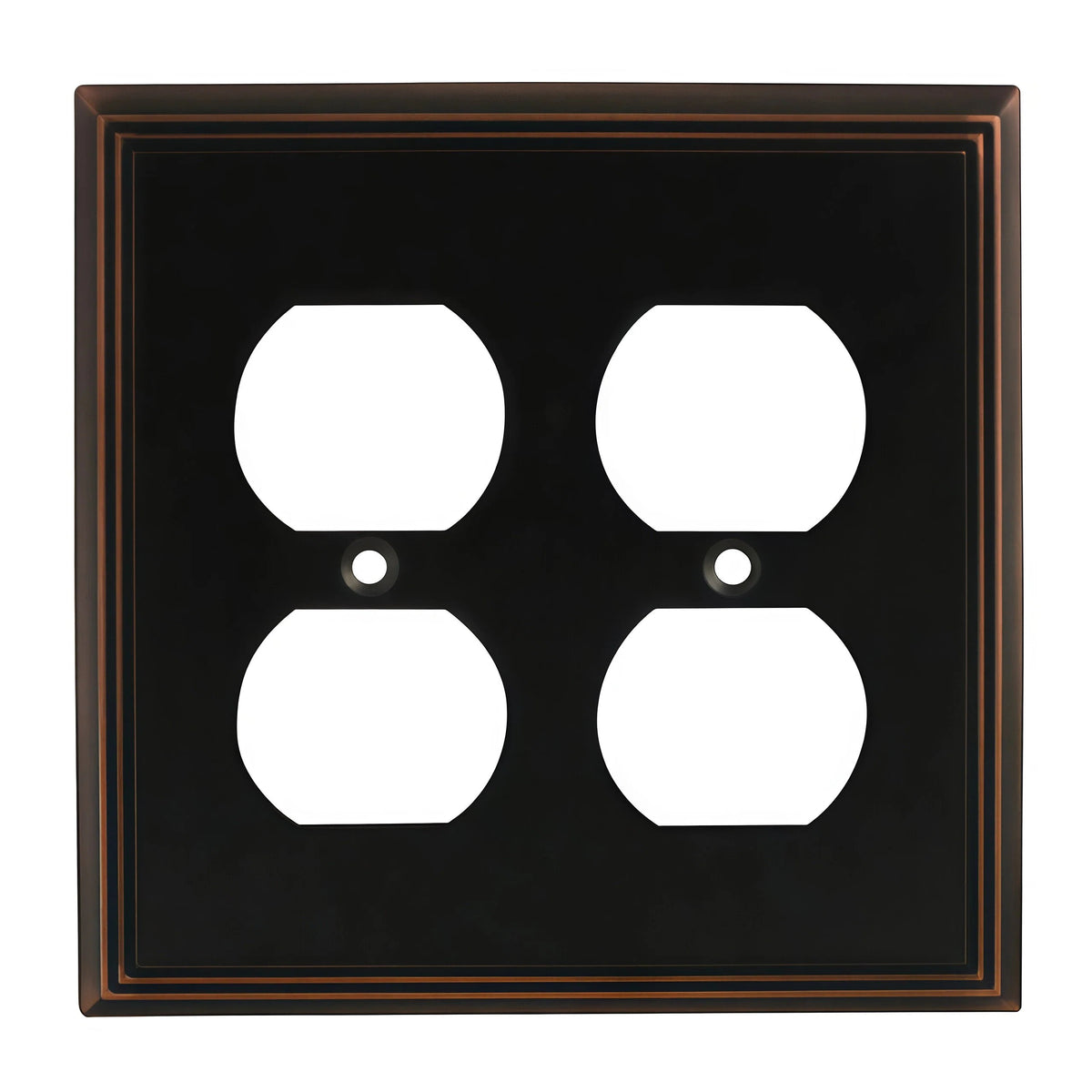 Cosmas 65044-ORB Oil Rubbed Bronze Double Duplex Outlet Wall Plate