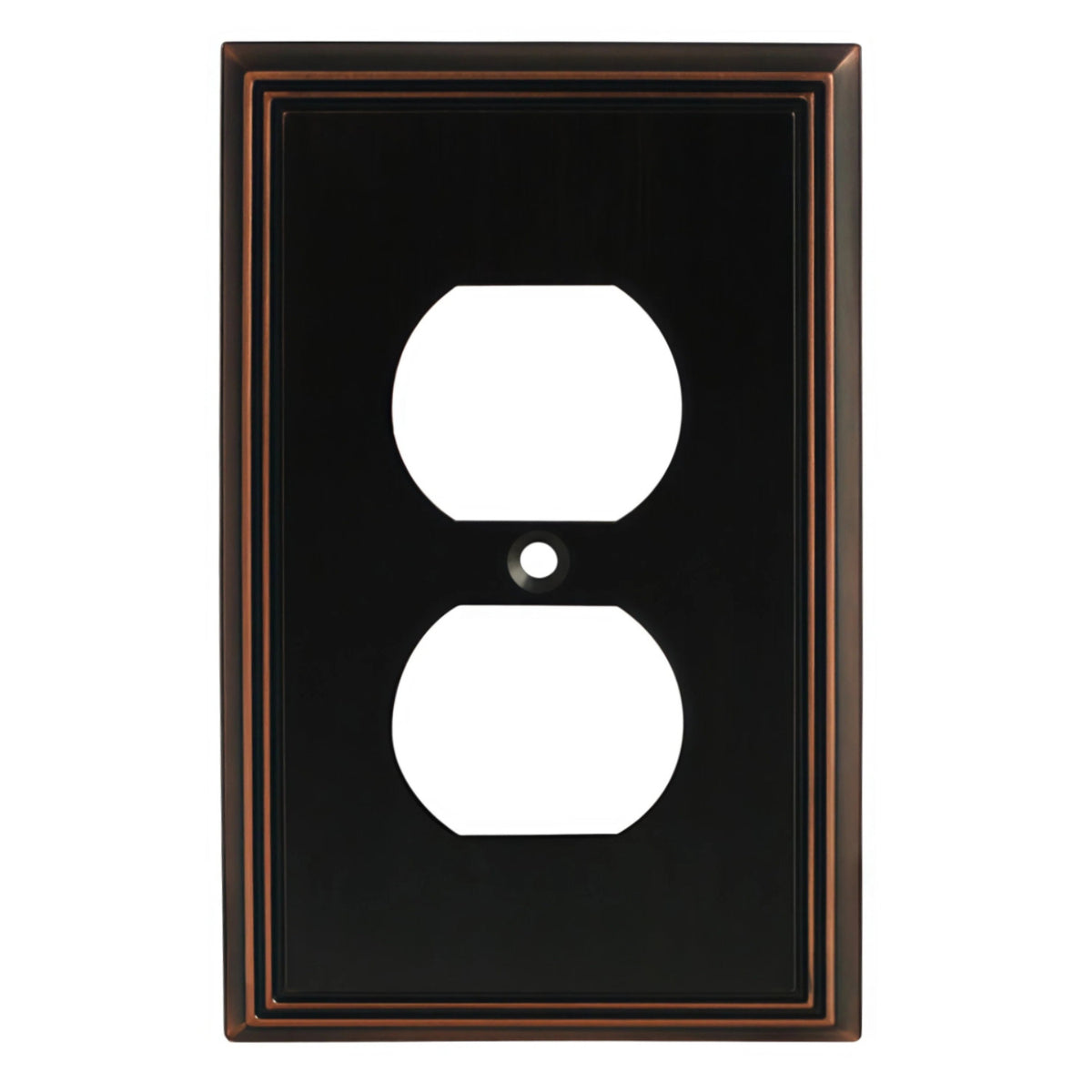 Cosmas 65049-ORB Oil Rubbed Bronze Single Duplex Outlet Wall Plate