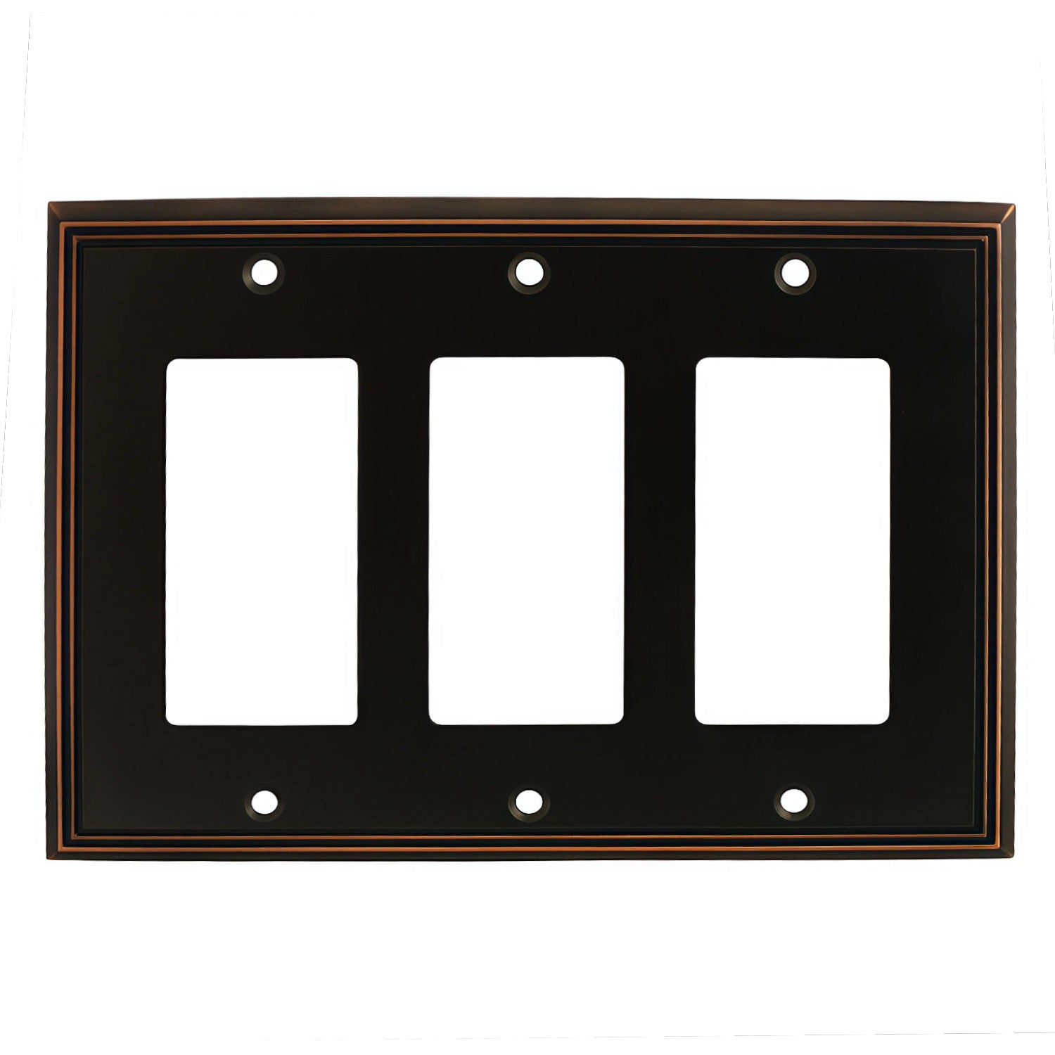 Cosmas 65070-ORB Oil Rubbed Bronze Triple GFCI / Decora Wall Plate