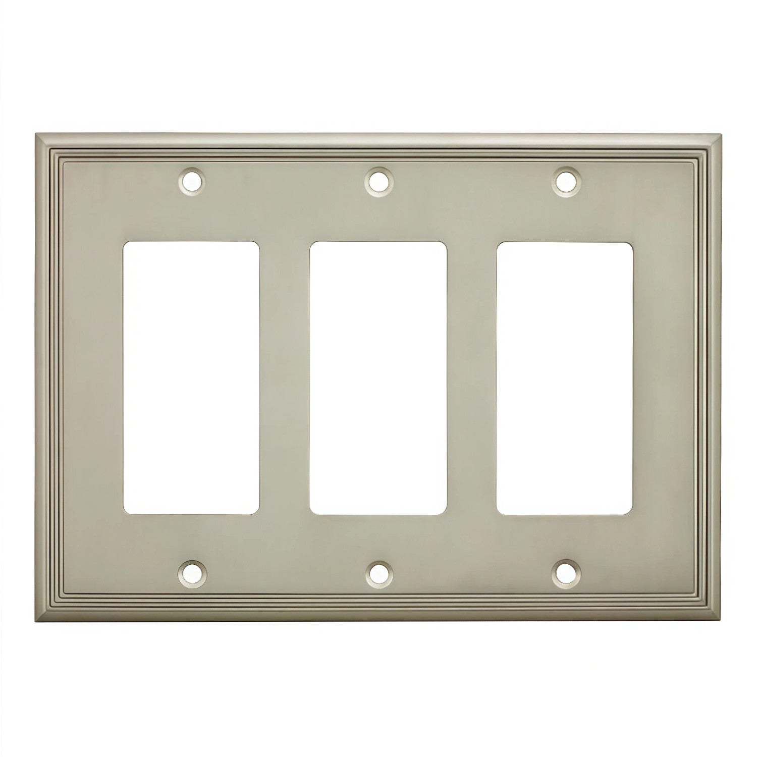 Cosmas 65070-SN Satin Nickel Triple GFCI / Decora Wall Plate