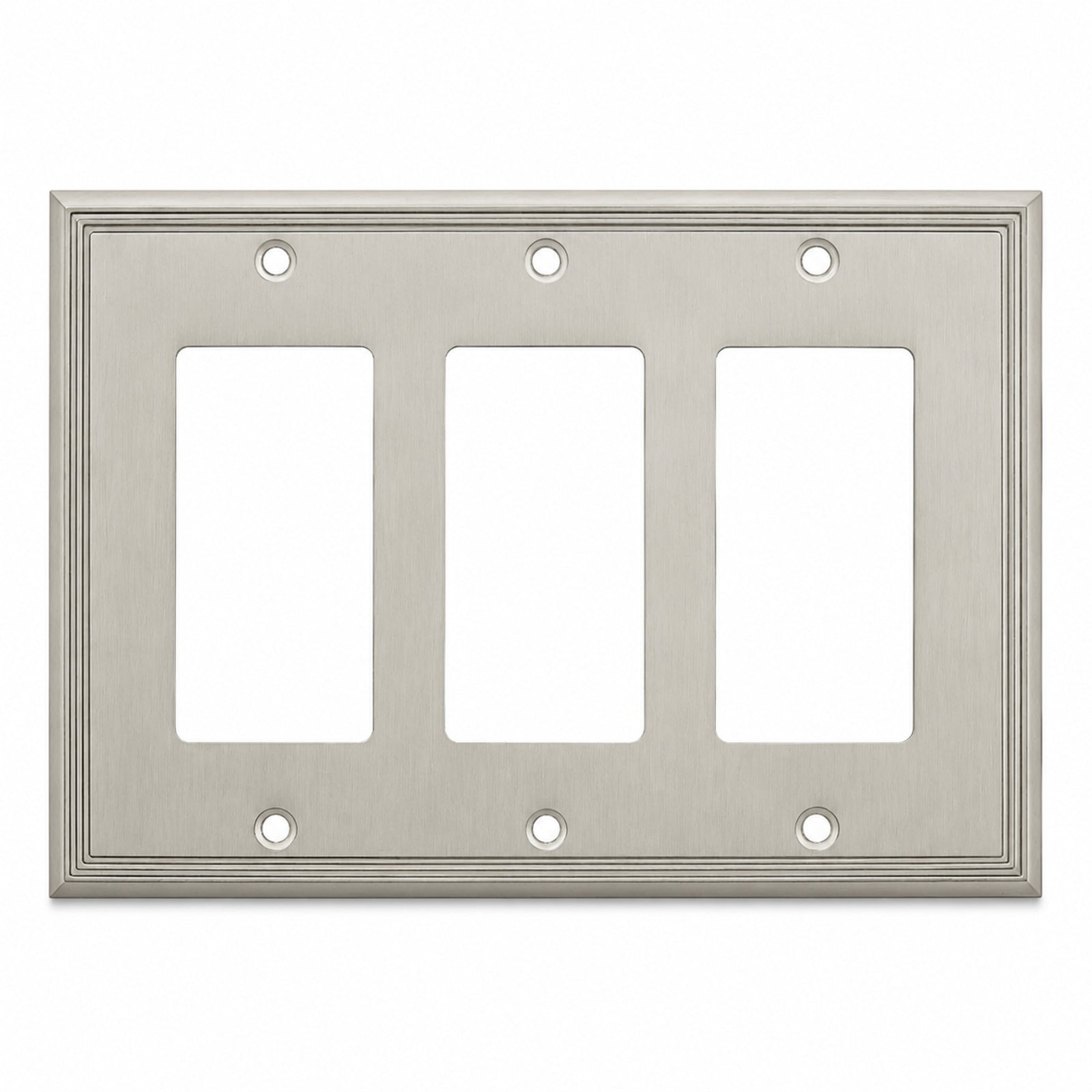 Cosmas 65070-SN Satin Nickel Triple GFCI / Decora Wall Plate