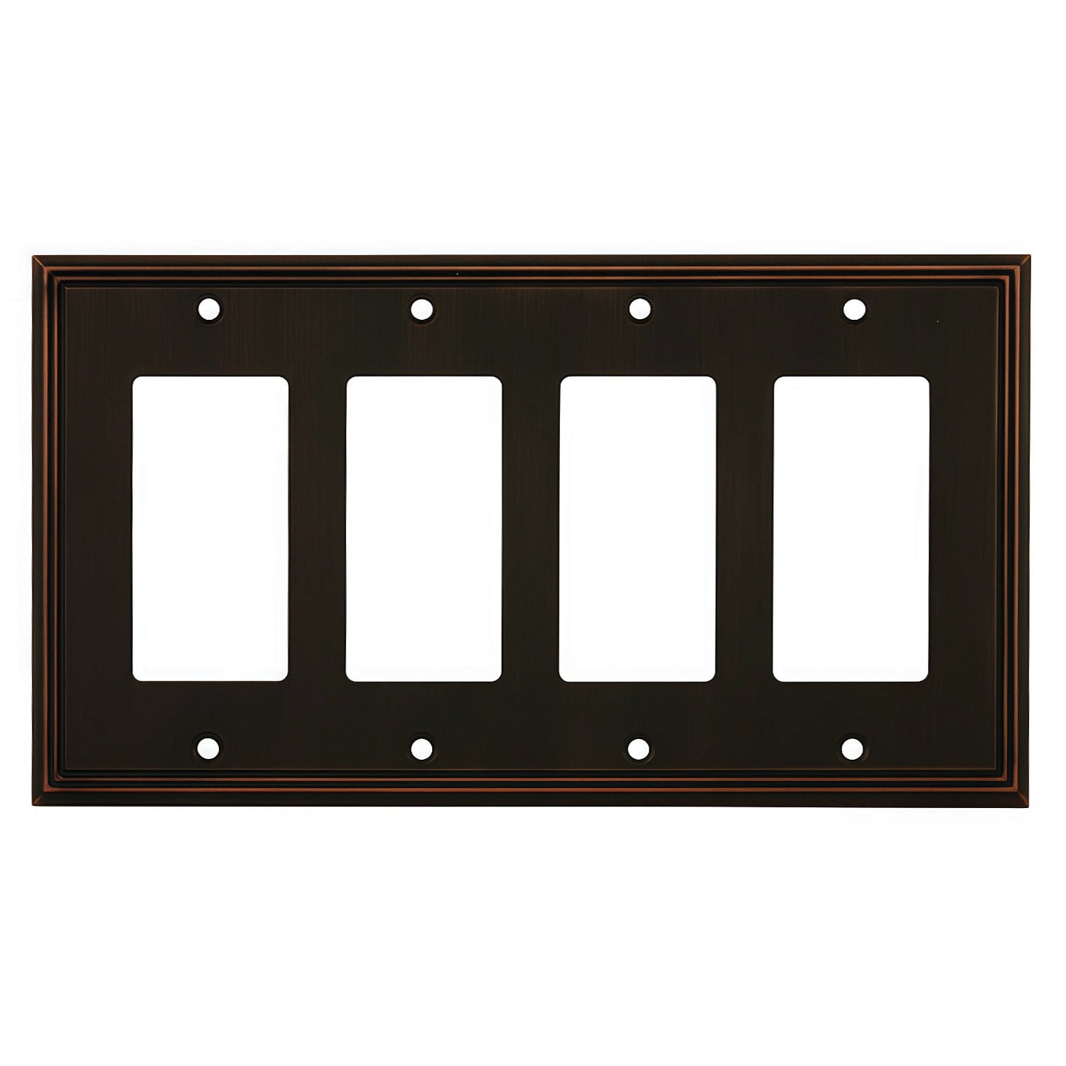 Cosmas 65075-ORB Oil Rubbed Bronze Quad GFCI / Decora Wall Plate