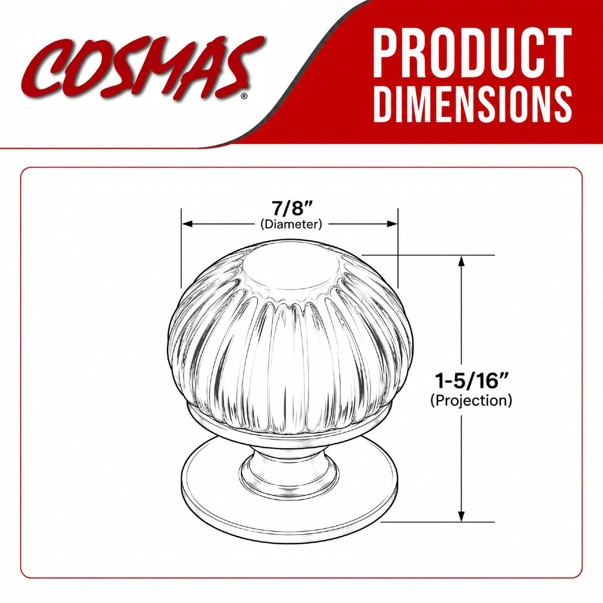 Cosmas 6812ORB-C Oil Rubbed Bronze &amp; Clear Glass Round Cabinet Knob